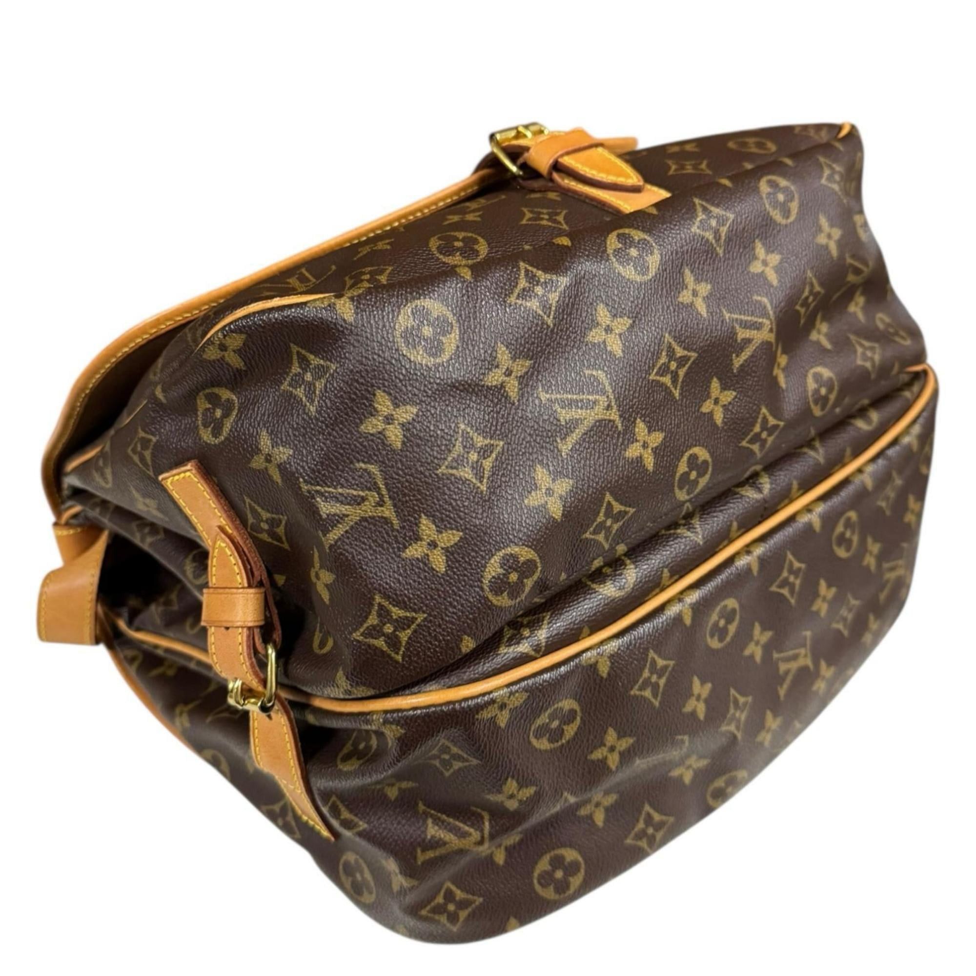 Louis Vuitton Pre-owned Louis Vuitton Saumur 35 Monogram Shoulder Bag in Canvas (M42254) Brown, Women's Size ONE SIZE - 6 Thumbnail