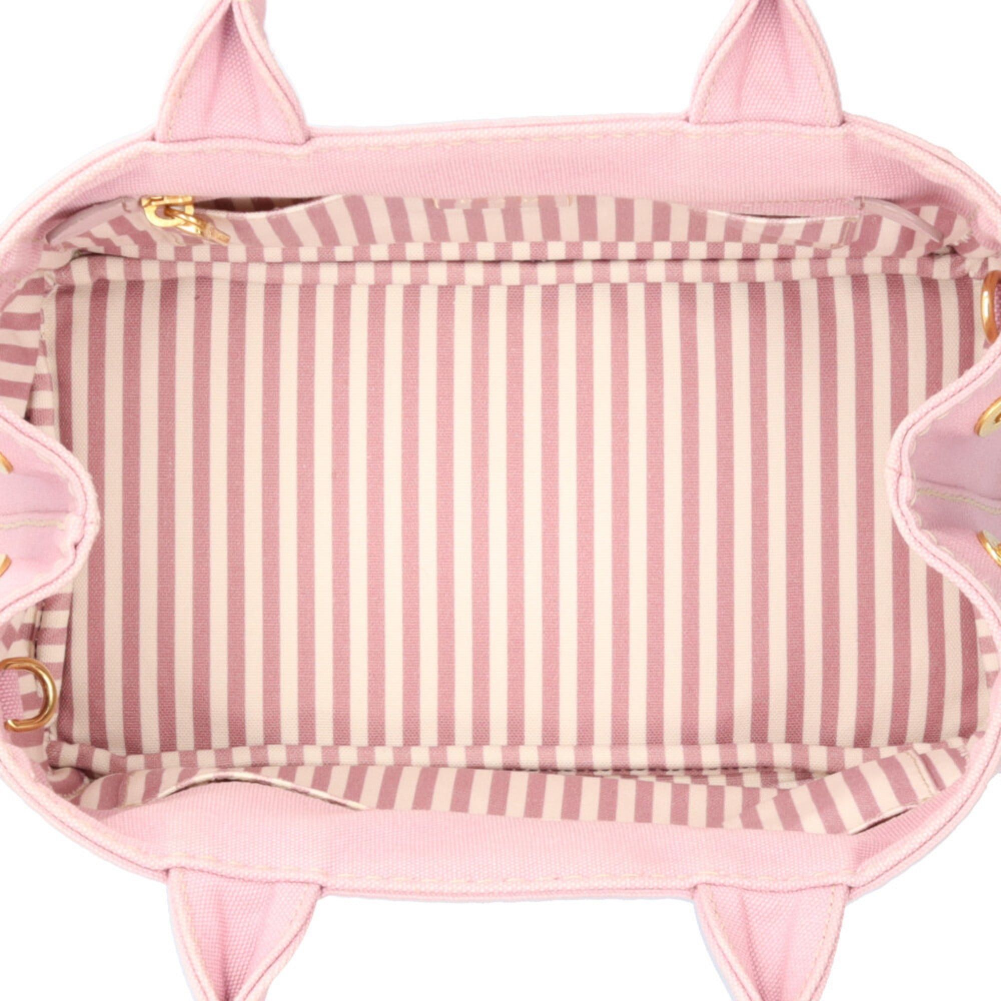 Prada Pre-owned Prada Canapa Tote SS Shoulder Bag, Canvas 1BG439, Pink, Women's, 2-Way Size ONE SIZE - 6 Thumbnail