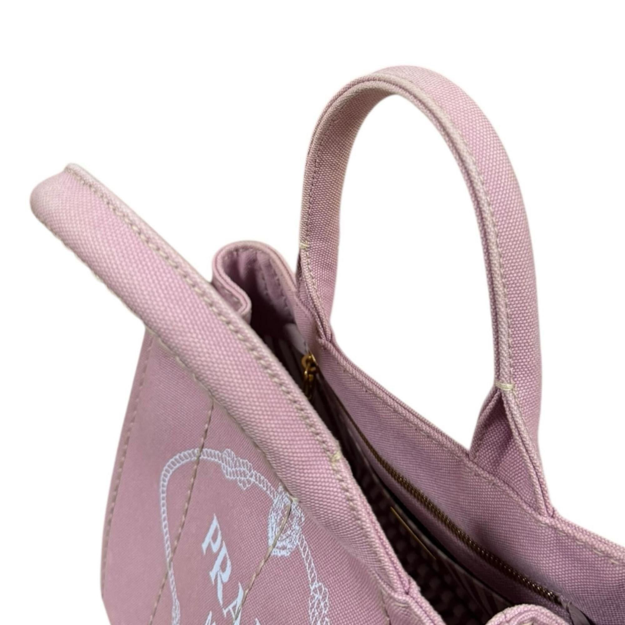 Prada Pre-owned Prada Canapa Tote SS Shoulder Bag, Canvas 1BG439, Pink, Women's, 2-Way Size ONE SIZE - 12 Thumbnail