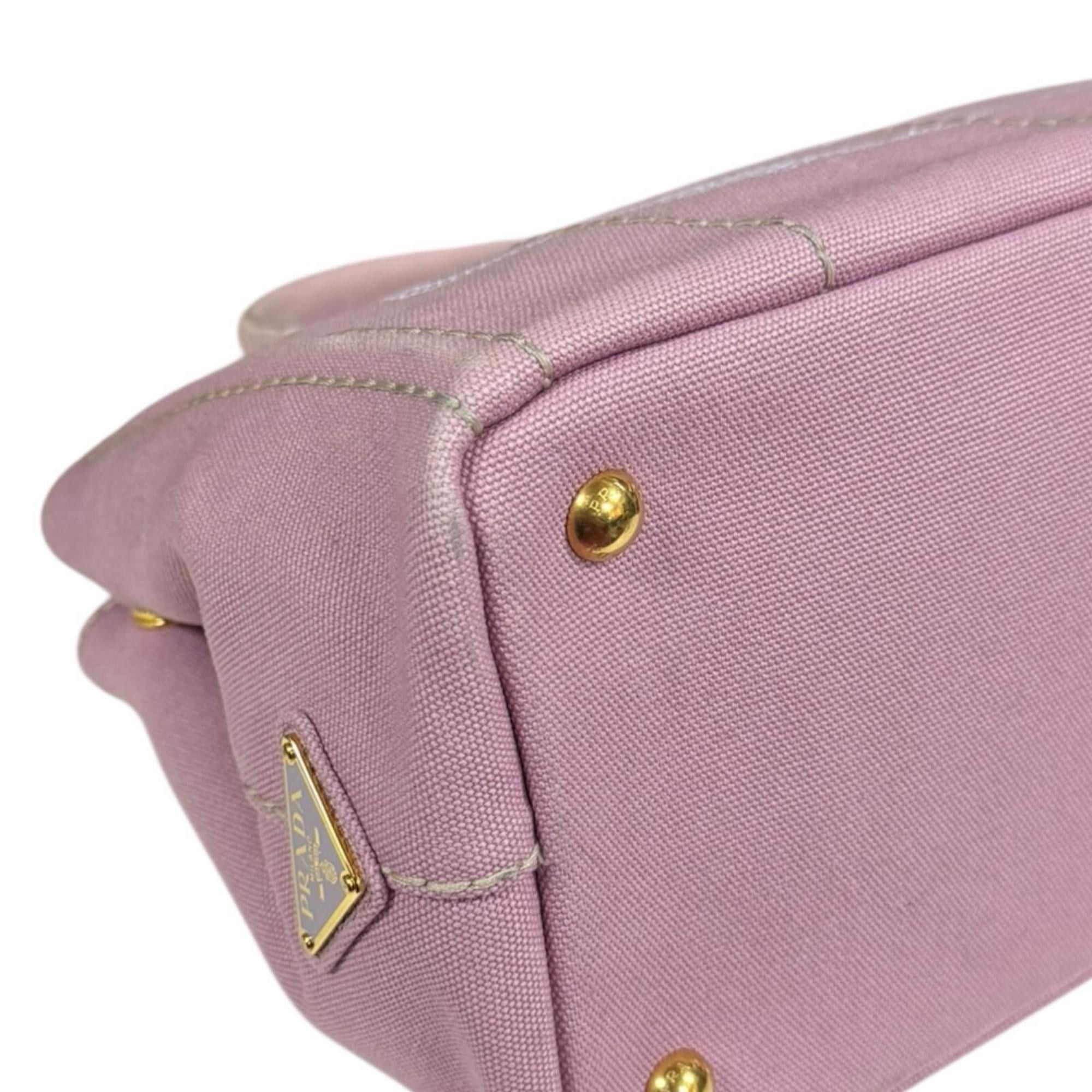 Prada Pre-owned Prada Canapa Tote SS Shoulder Bag, Canvas 1BG439, Pink, Women's, 2-Way Size ONE SIZE - 8 Thumbnail