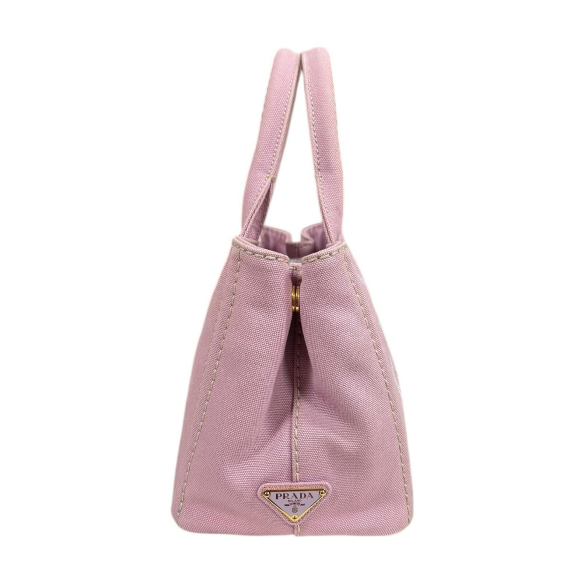 Prada Pre-owned Prada Canapa Tote SS Shoulder Bag, Canvas 1BG439, Pink, Women's, 2-Way Size ONE SIZE - 4 Thumbnail