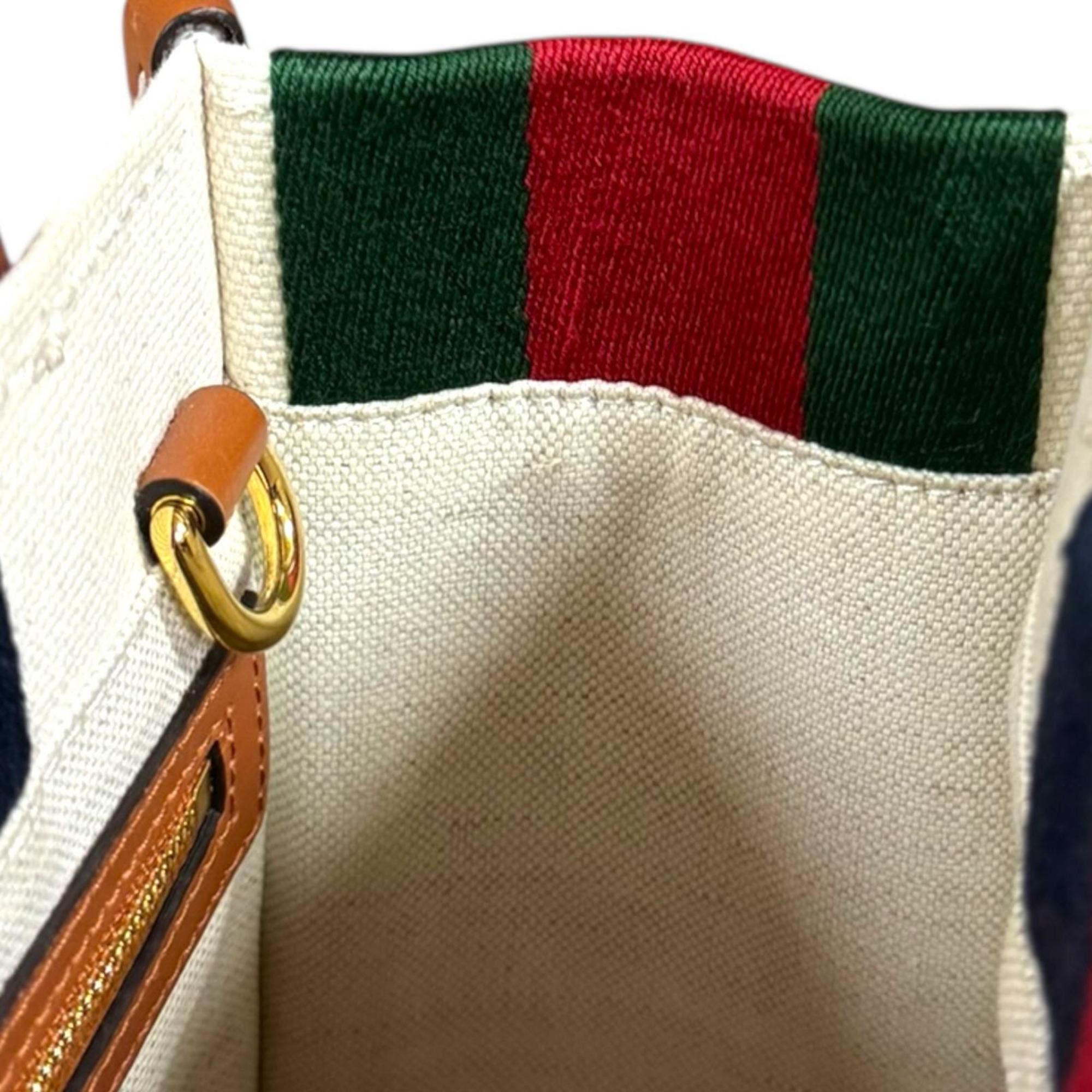 Gucci Pre-owned Gucci Interlocking G Mini Tote Bag Shoulder Canvas 727735 White Women's GUCCI Size ONE SIZE - 10 Thumbnail