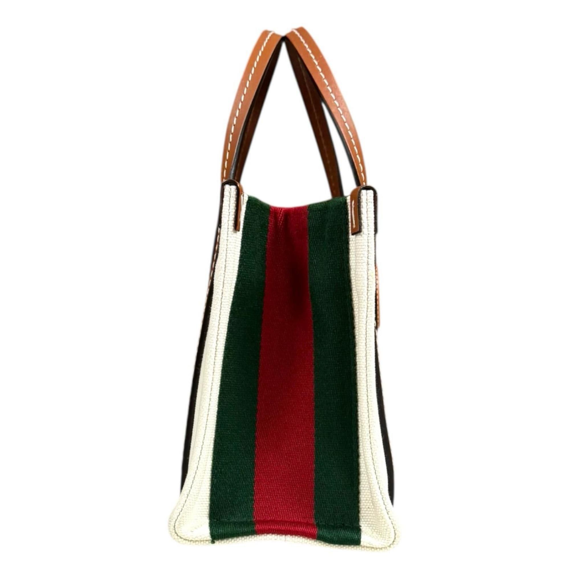Gucci Pre-owned Gucci Interlocking G Mini Tote Bag Shoulder Canvas 727735 White Women's GUCCI Size ONE SIZE - 4 Thumbnail