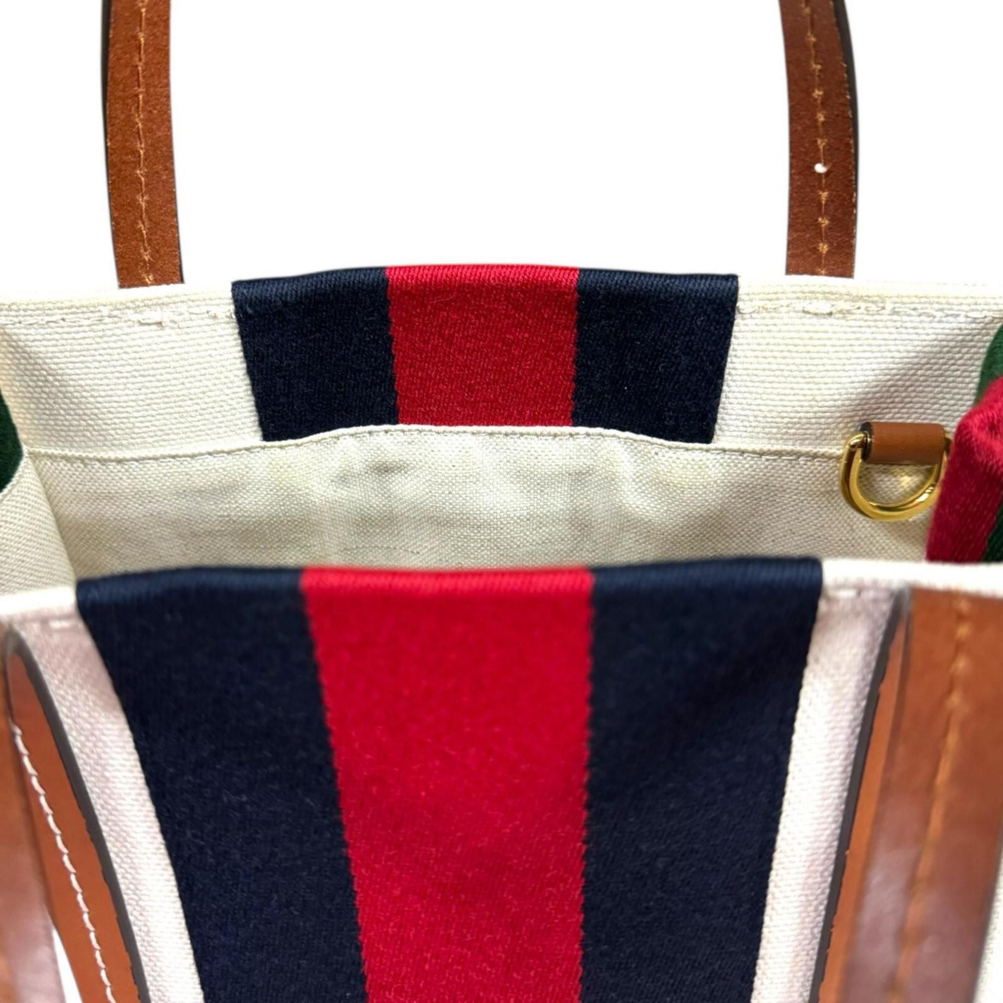 Gucci Pre-owned Gucci Interlocking G Mini Tote Bag Shoulder Canvas 727735 White Women's GUCCI Size ONE SIZE - 9 Thumbnail