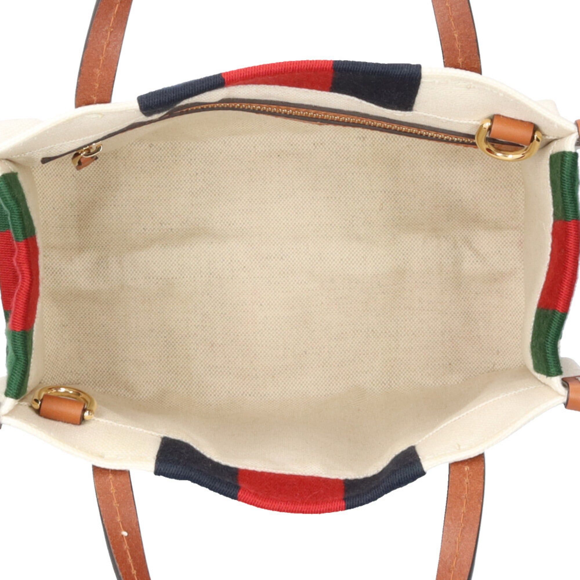 Gucci Pre-owned Gucci Interlocking G Mini Tote Bag Shoulder Canvas 727735 White Women's GUCCI Size ONE SIZE - 7 Thumbnail