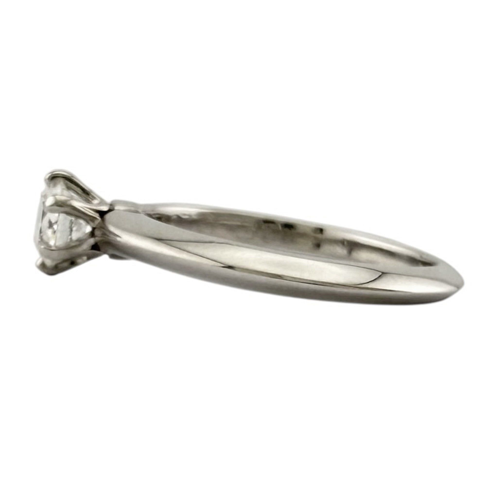 Pre-owned Tiffany & Co. solitaire ring in platinum with a 0.32ct diamond.