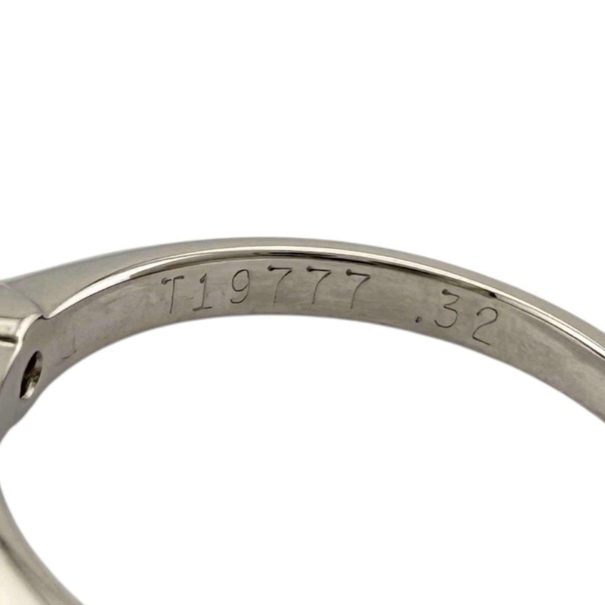 Pre-owned Tiffany & Co. solitaire ring in platinum with a 0.32ct diamond.