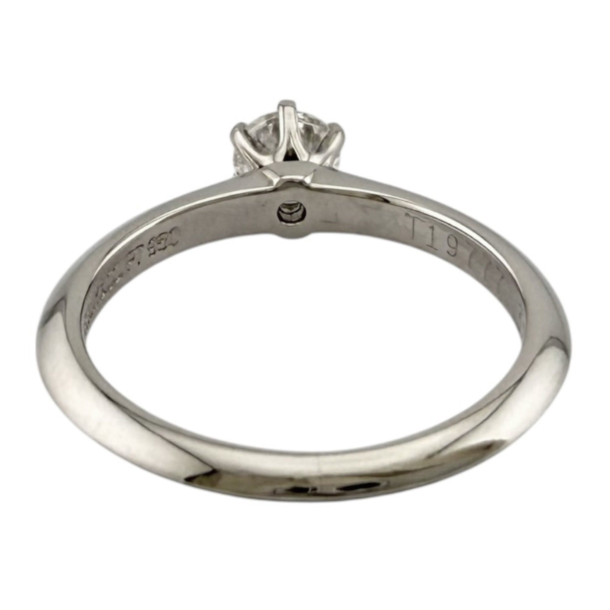 Pre-owned Tiffany & Co. solitaire ring in platinum with a 0.32ct diamond.