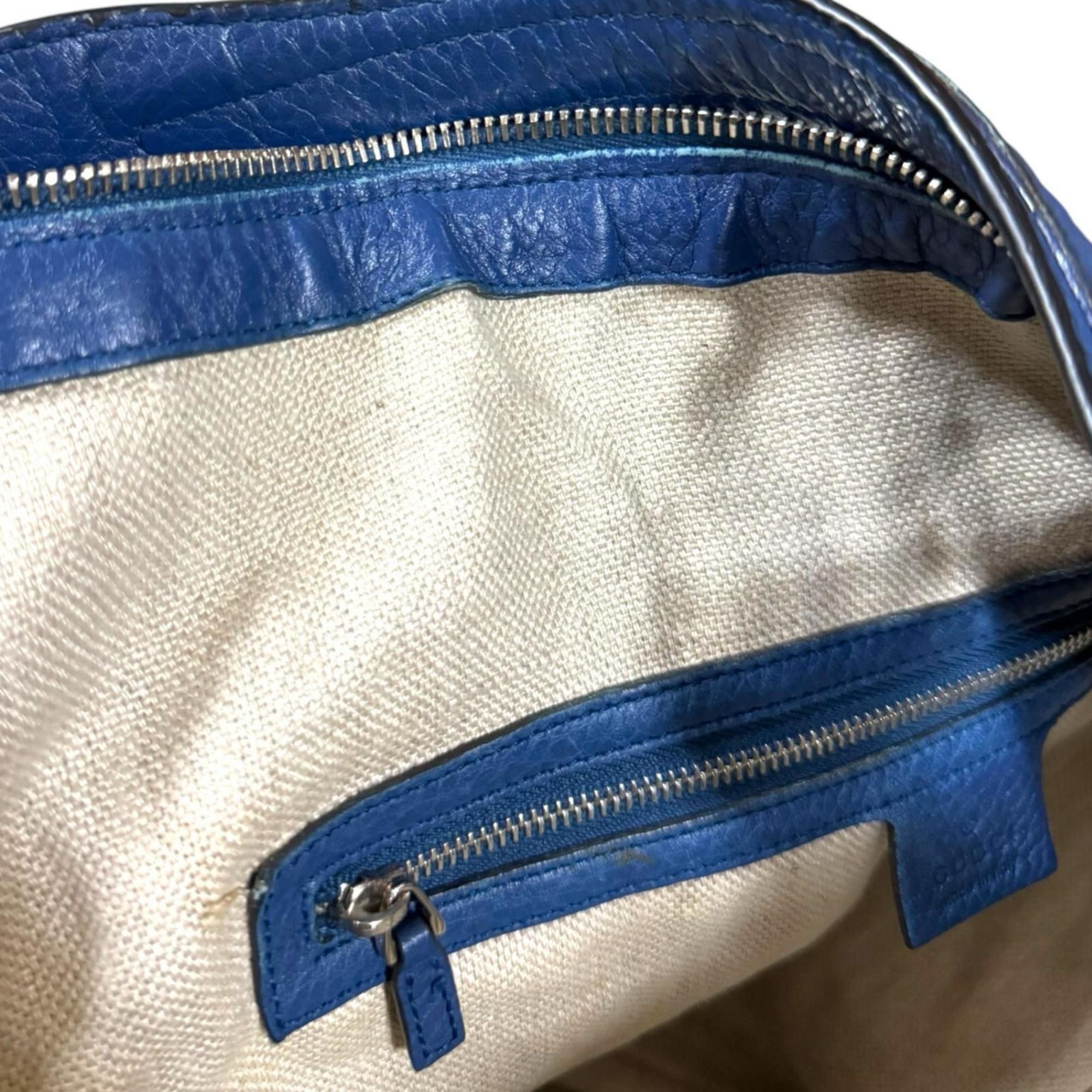 Gucci Pre-owned Gucci Iconbit Tote Bag Shoulder Bag, Leather 232950, Blue, Women's Size ONE SIZE - 10 Thumbnail