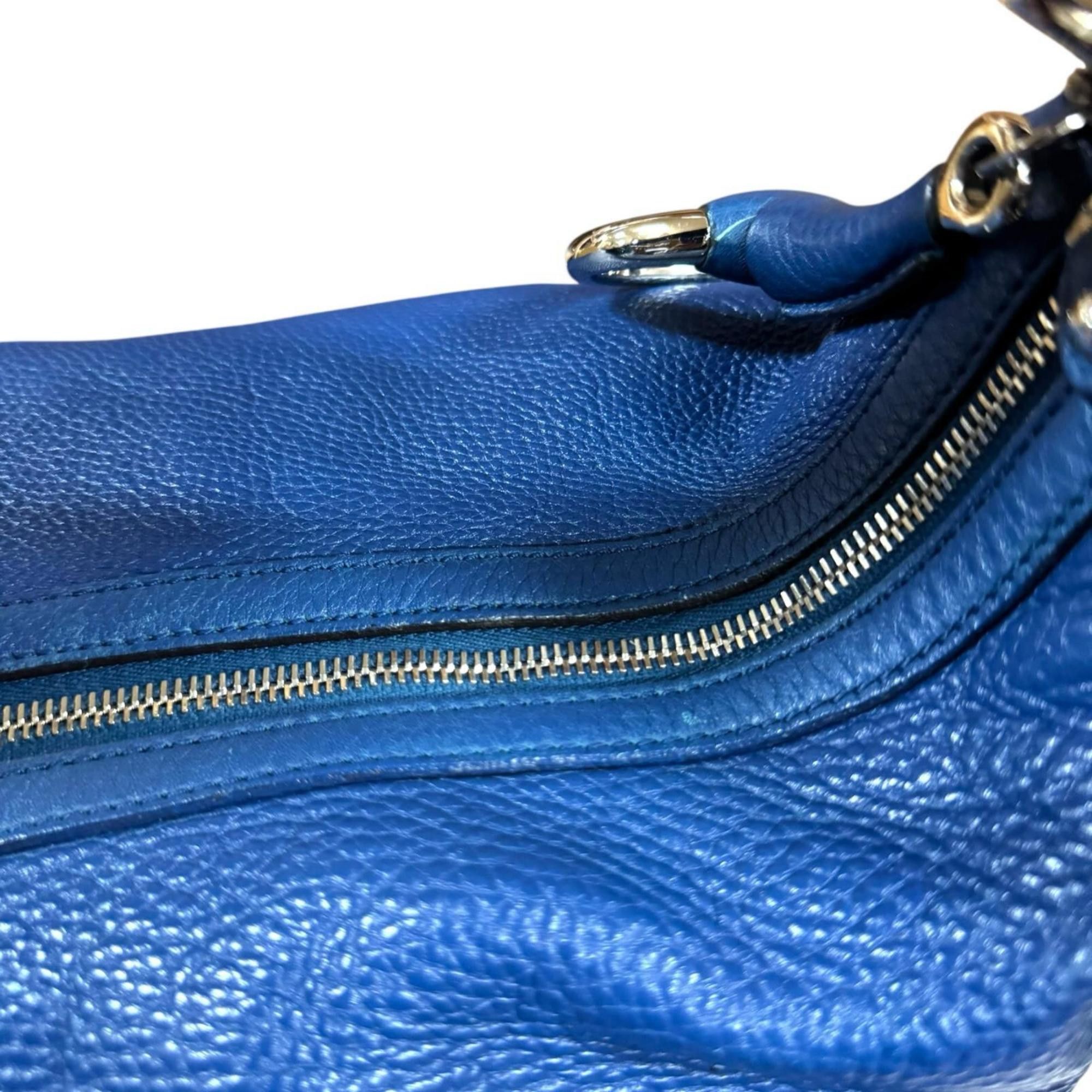 Gucci Pre-owned Gucci Iconbit Tote Bag Shoulder Bag, Leather 232950, Blue, Women's Size ONE SIZE - 13 Thumbnail