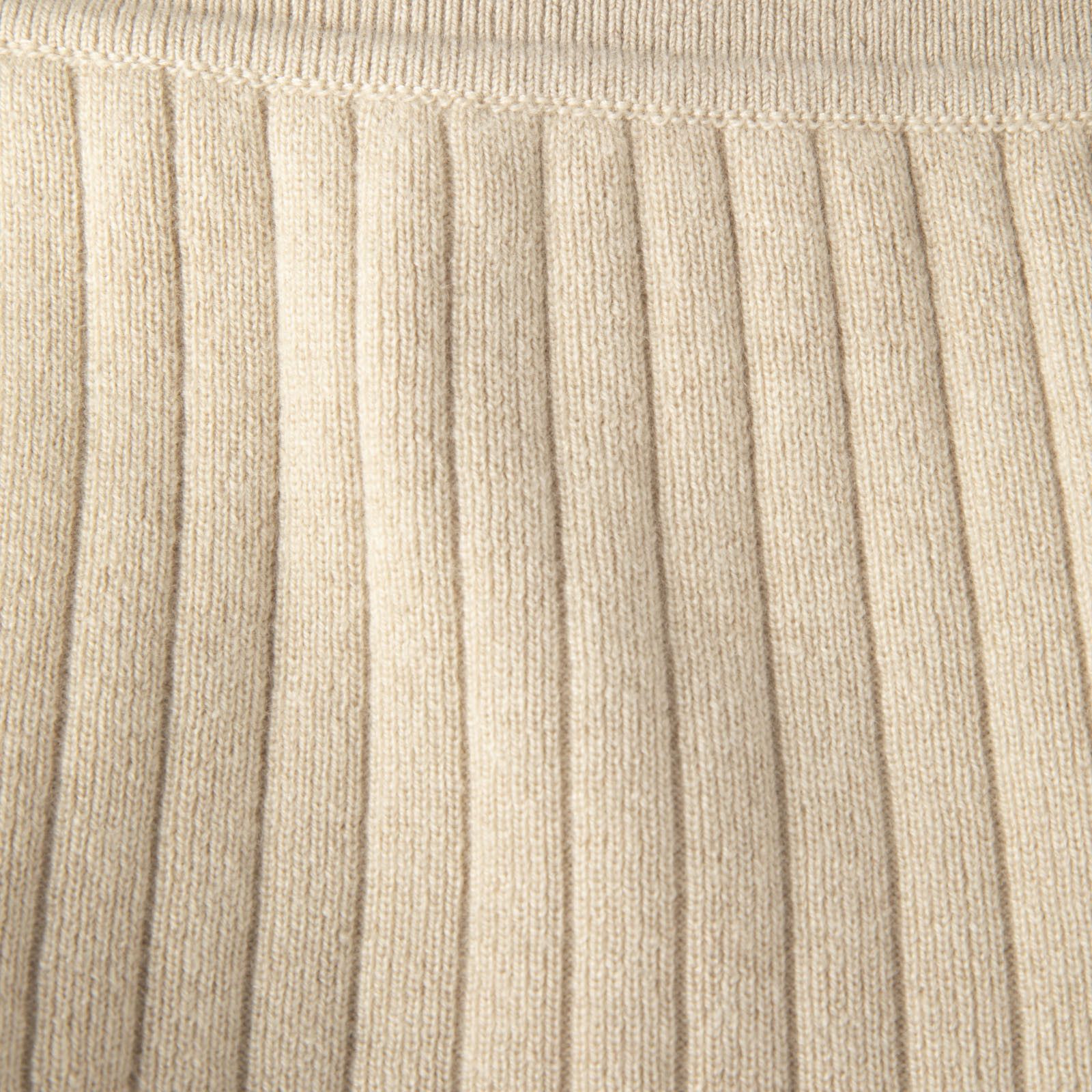 Loro Piana Beige Cashmere Knit Wide Leg Trousers Size 32" / US 10 / IT 46 - 3 Thumbnail