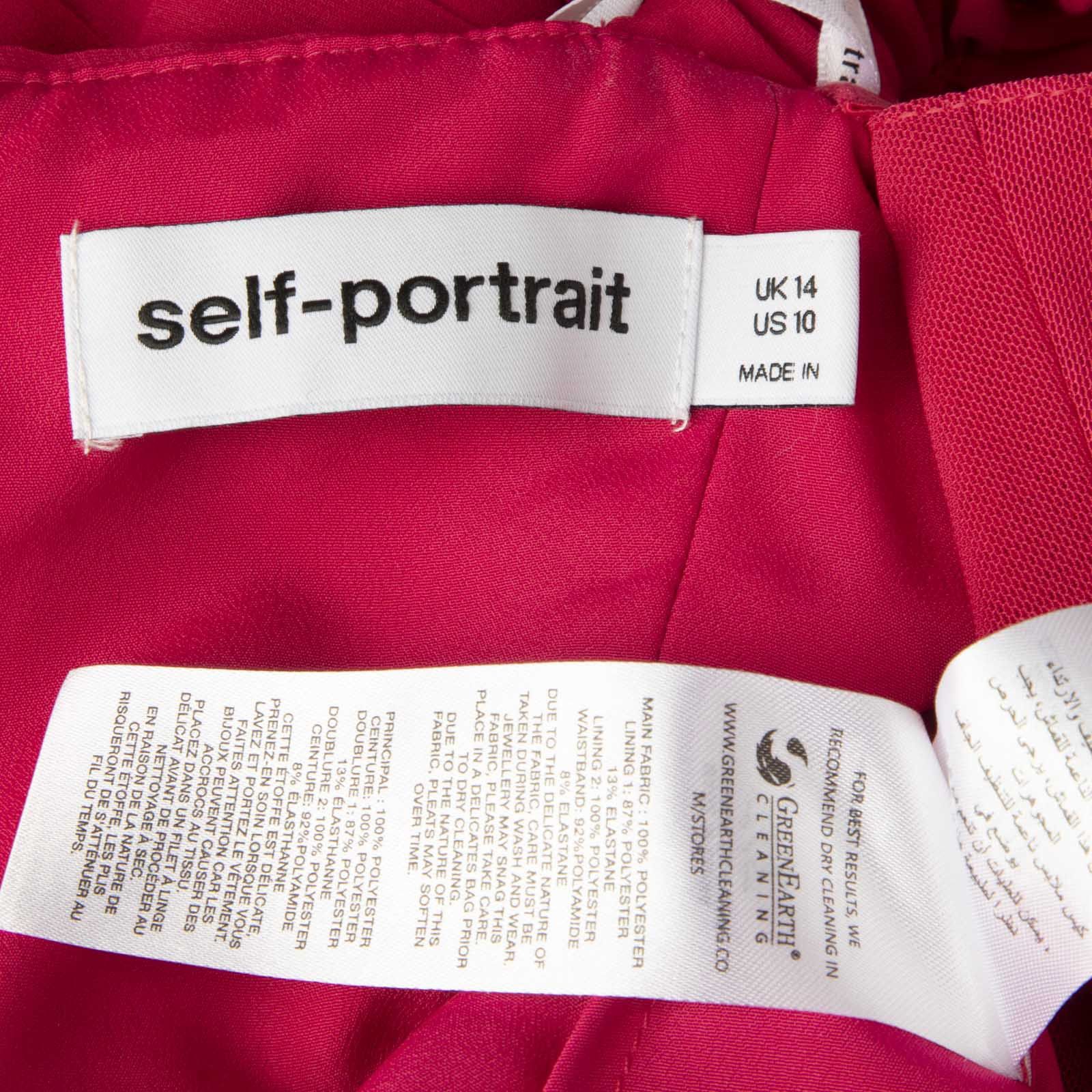 Self-Portrait Red Chiffon Mini Dress Size L / US 10 / IT 46 - 5 Thumbnail