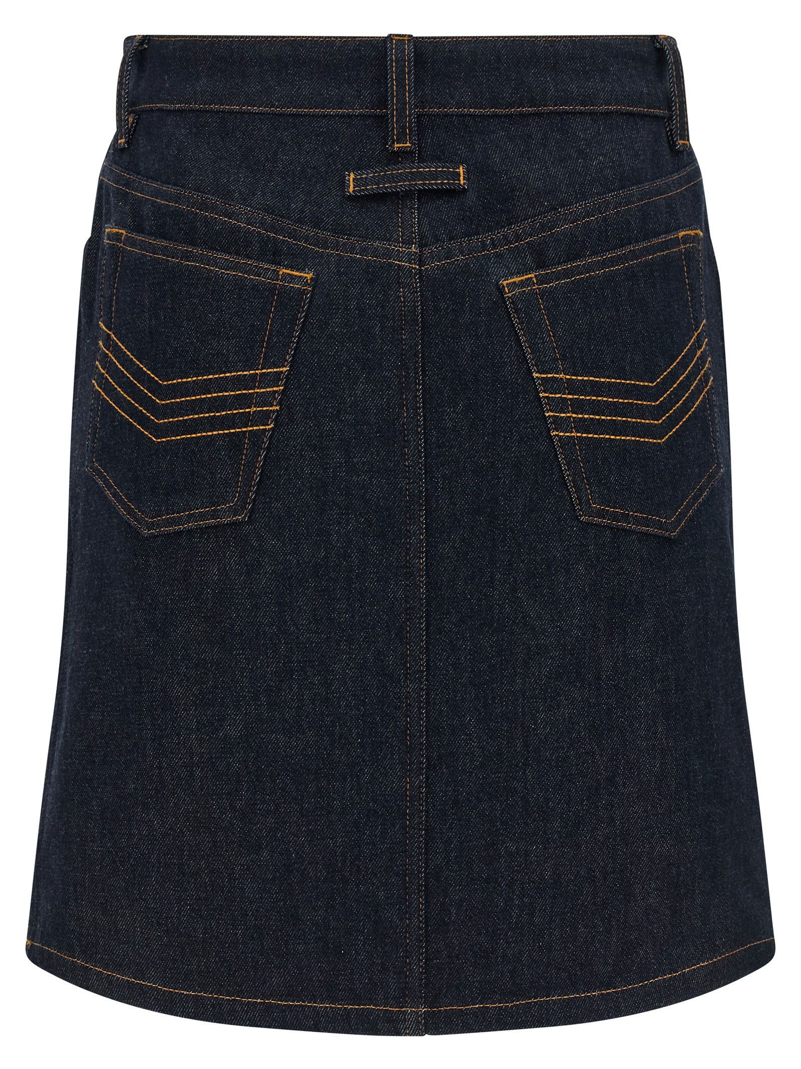 Jean Paul Gaultier 'Denim Mini Skirt With Cuts And Turn Up' skirt Size 27" / US 4 / IT 40 - 2 Thumbnail