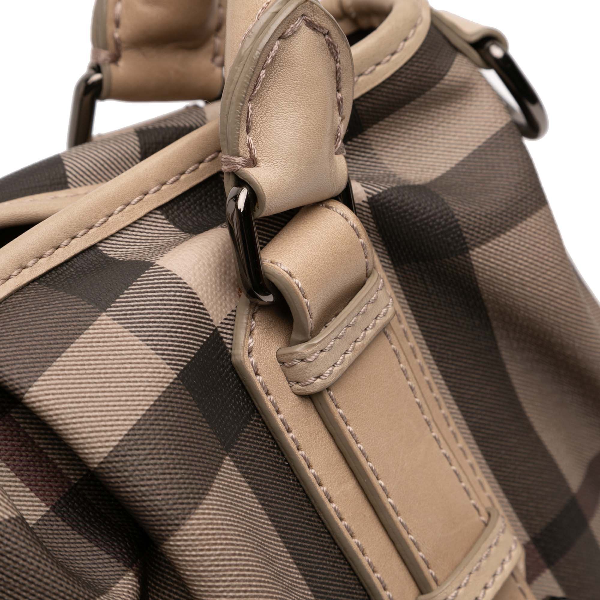 Small Smoke Check Coated Canvas Northfield Satchel