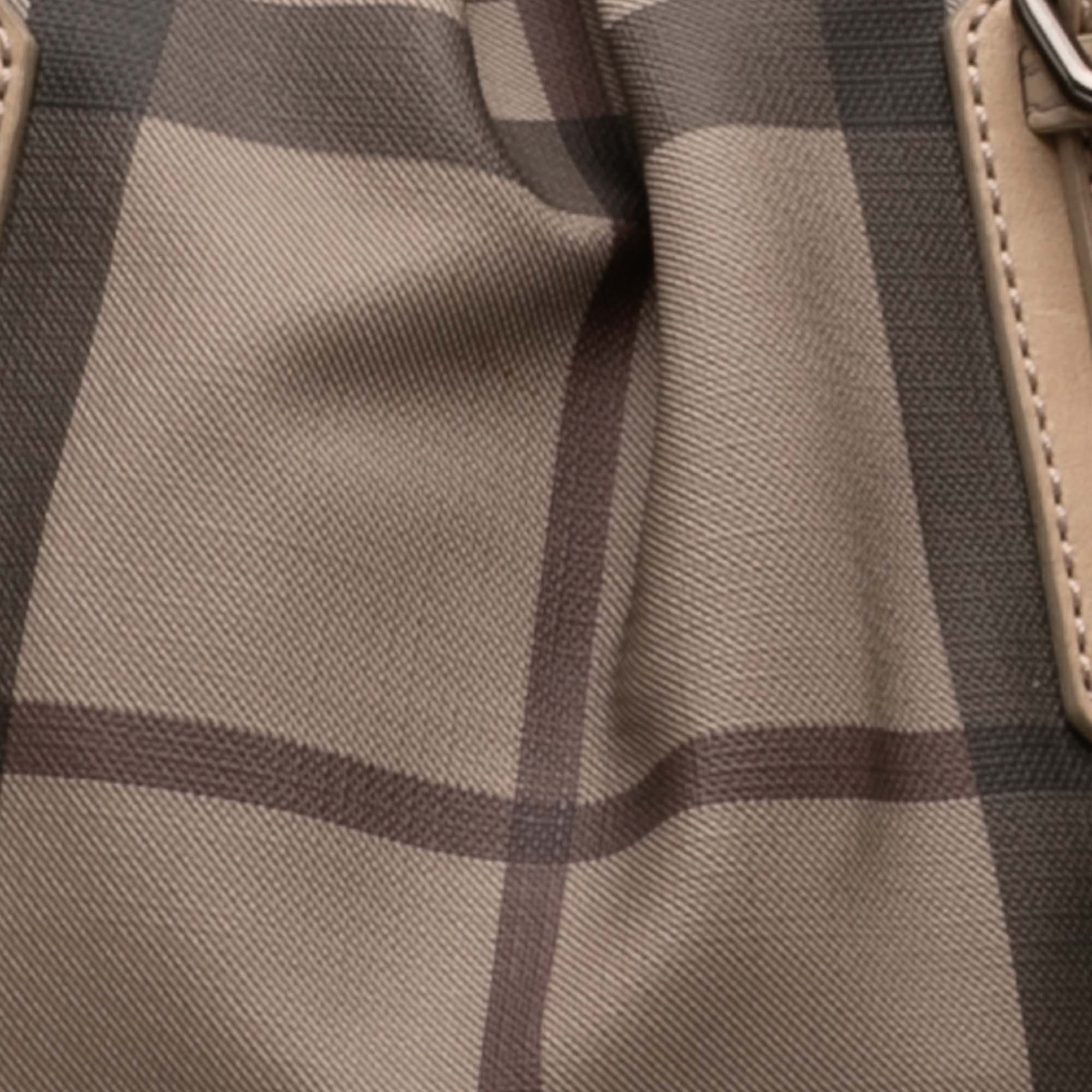 Small Smoke Check Coated Canvas Northfield Satchel