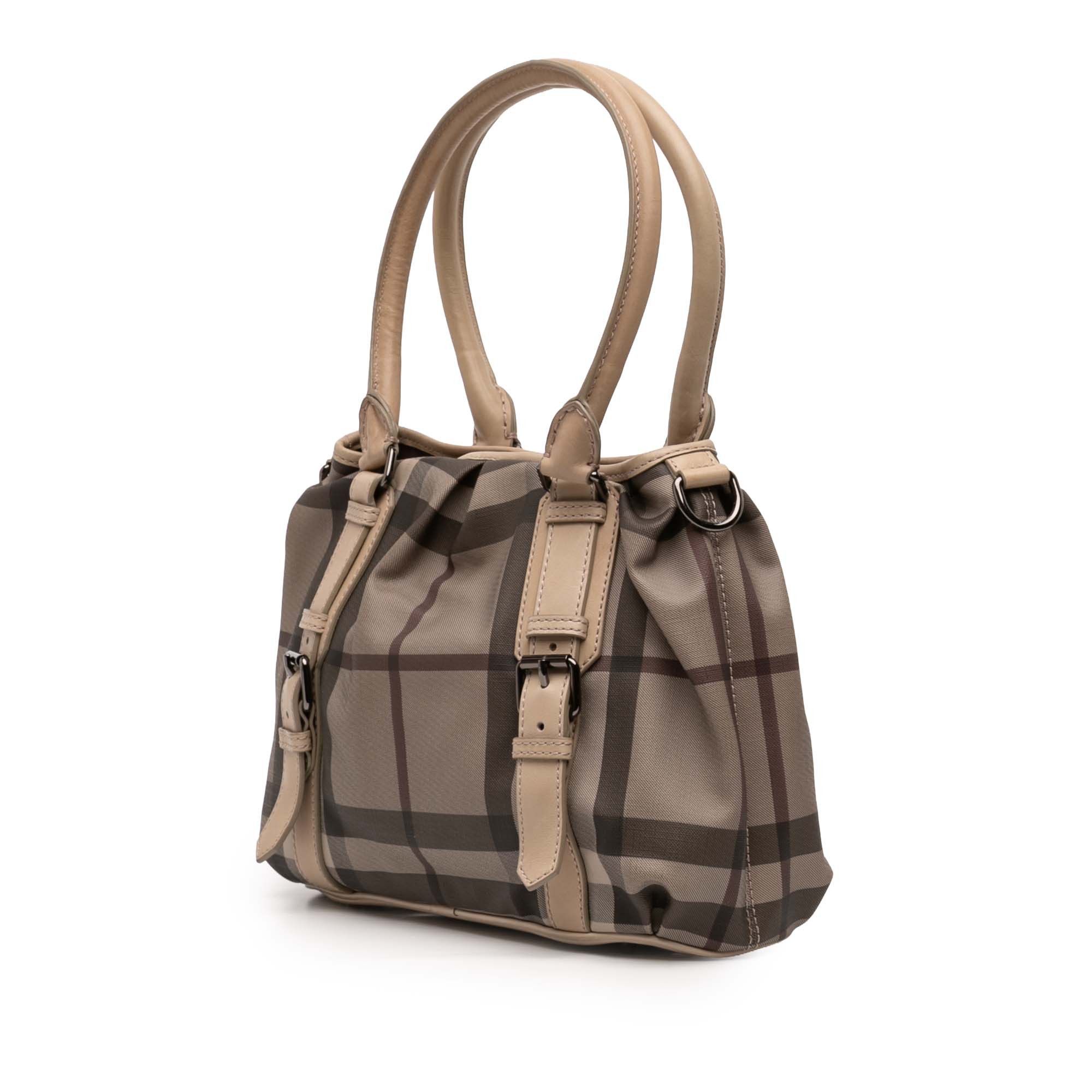 Small Smoke Check Coated Canvas Northfield Satchel