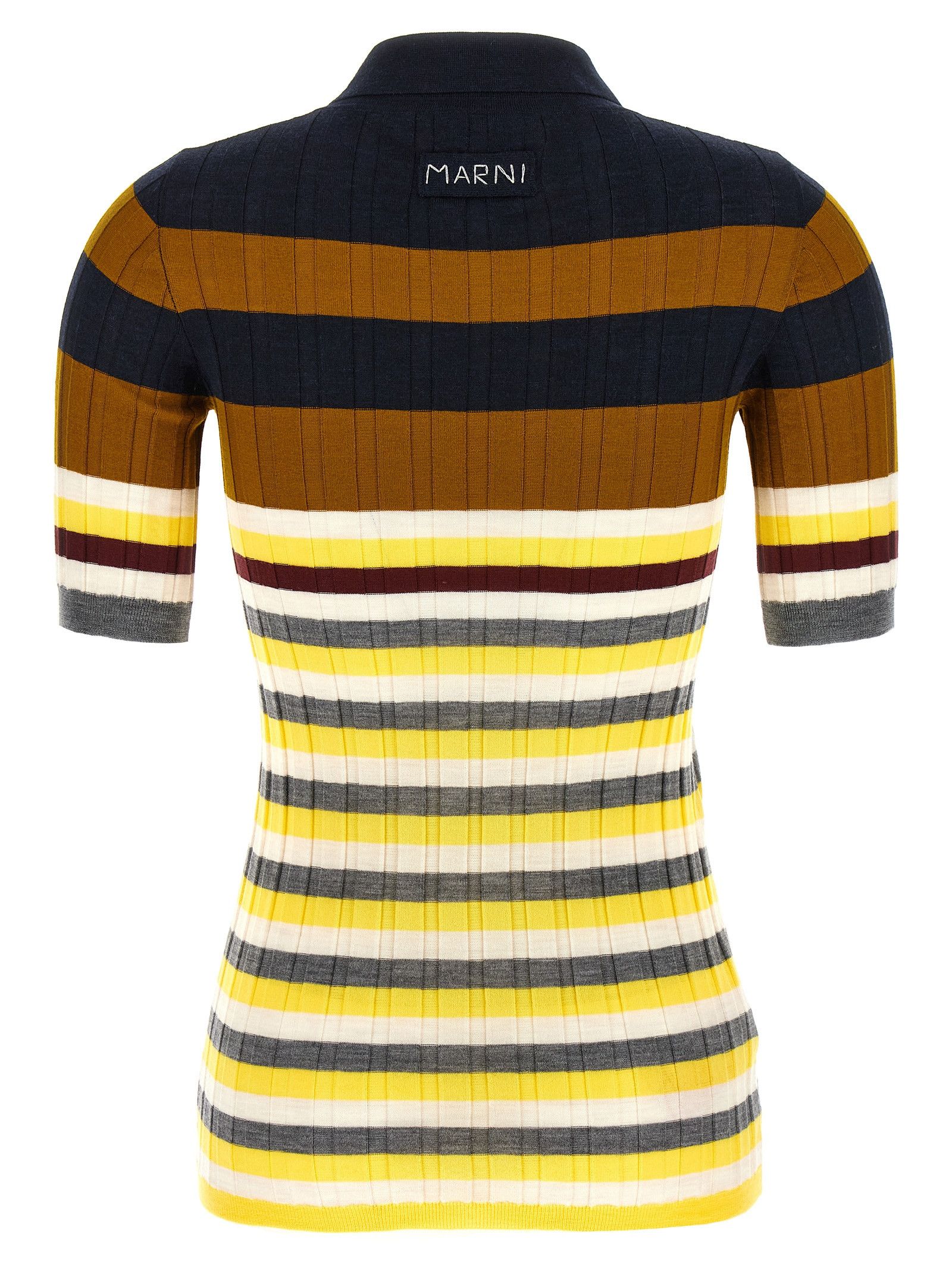 Marni Ribbed Wool Polo Shirt Size M / US 6-8 / IT 42-44 - 2 Thumbnail