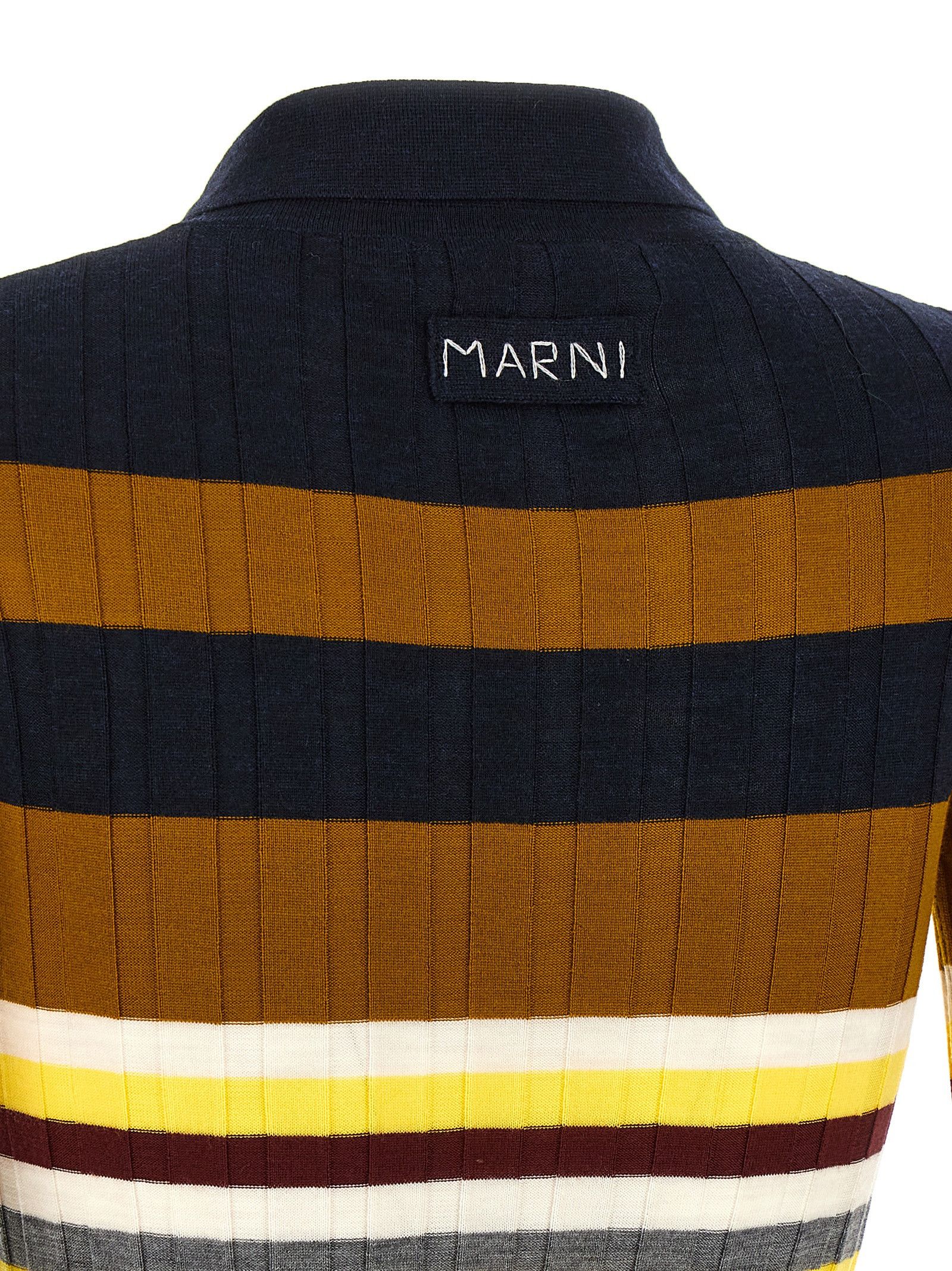 Marni Ribbed Wool Polo Shirt Size M / US 6-8 / IT 42-44 - 4 Thumbnail
