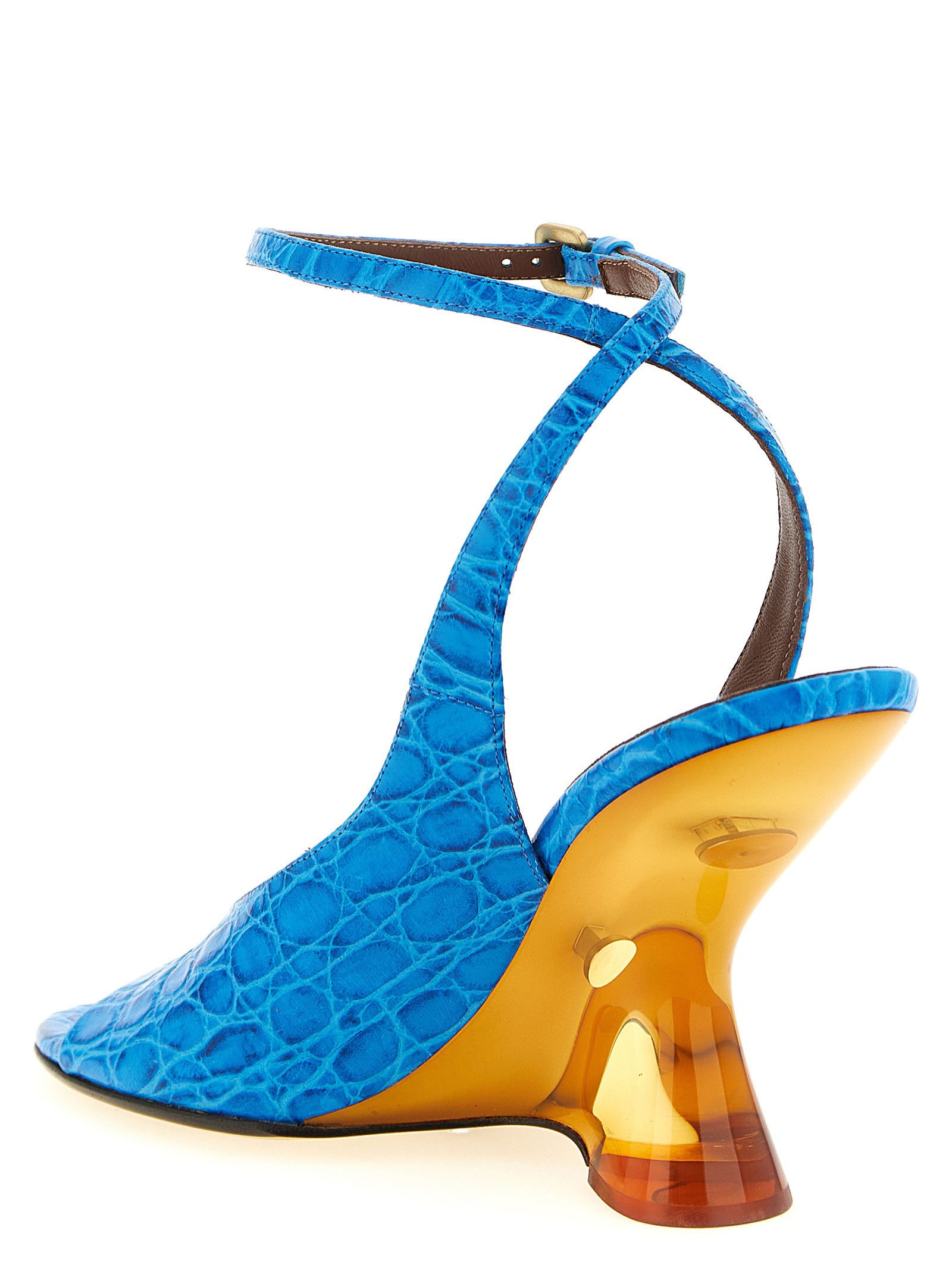 Dries Van Noten Embossed leather sandals Size US 8 / IT 38 - 3 Thumbnail