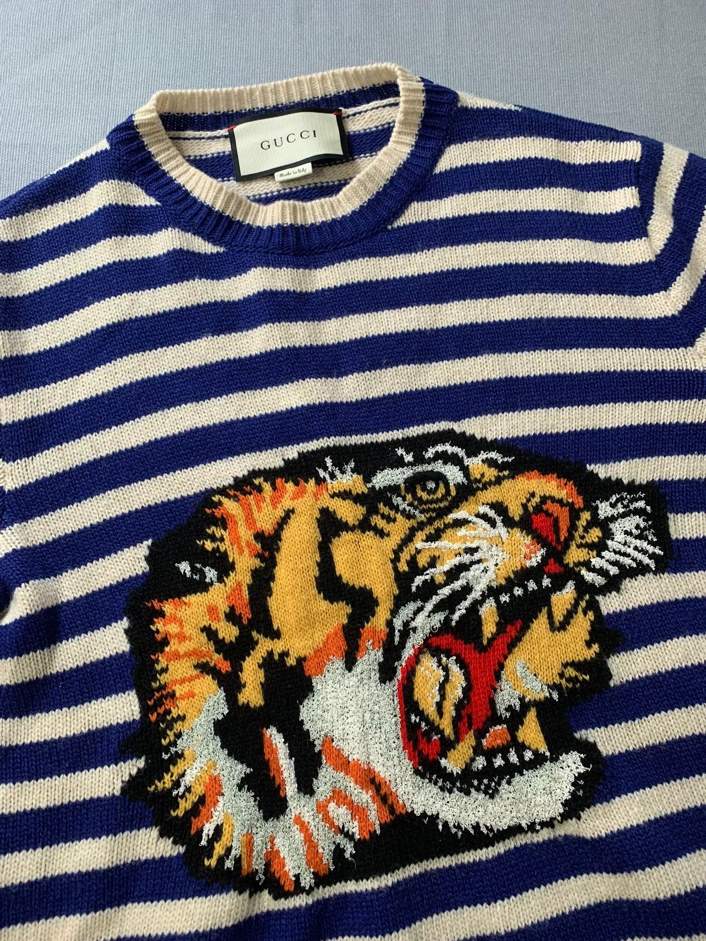 Gucci Gucci Tiger Head Embroidered Wool Sweater Size US S / EU 44-46 / 1 - 2 Thumbnail