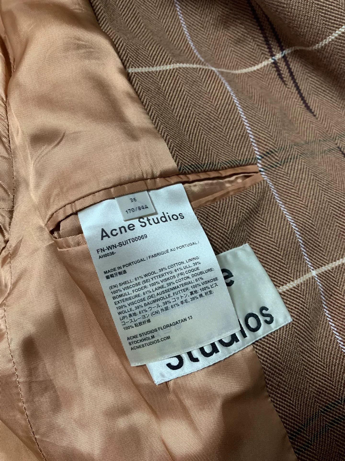 Acne Studios Acne Studios Wool Plaid Blazer Size XS / US 0-2 / IT 36-38 - 4 Thumbnail
