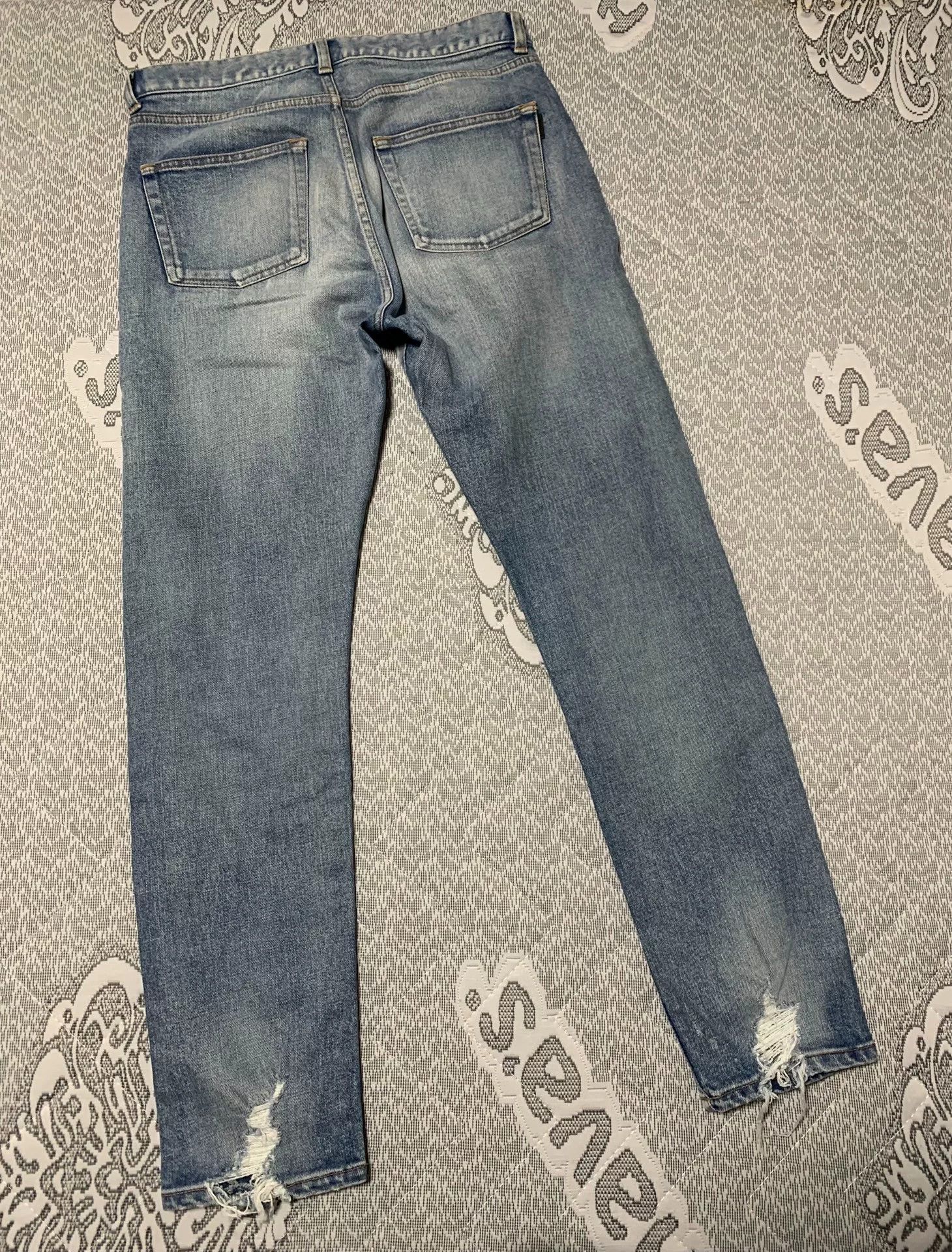 Saint Laurent Paris Saint Laurent SLP Washed Distressed Jeans Size US 31 - 2 Thumbnail