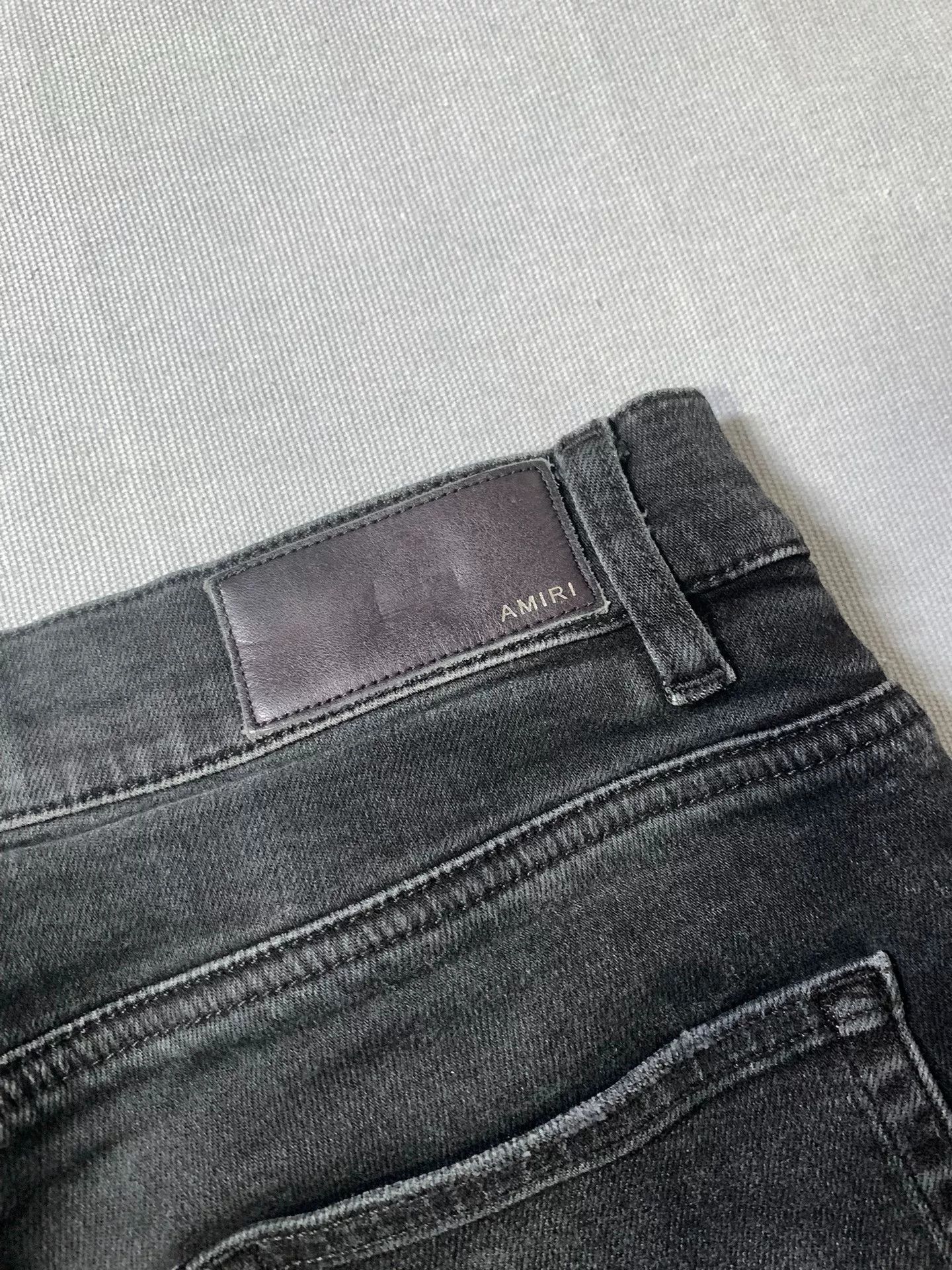 Amiri AMIRI Black-Gray Ripped Paisley Jeans Size US 32 / EU 48 - 4 Thumbnail
