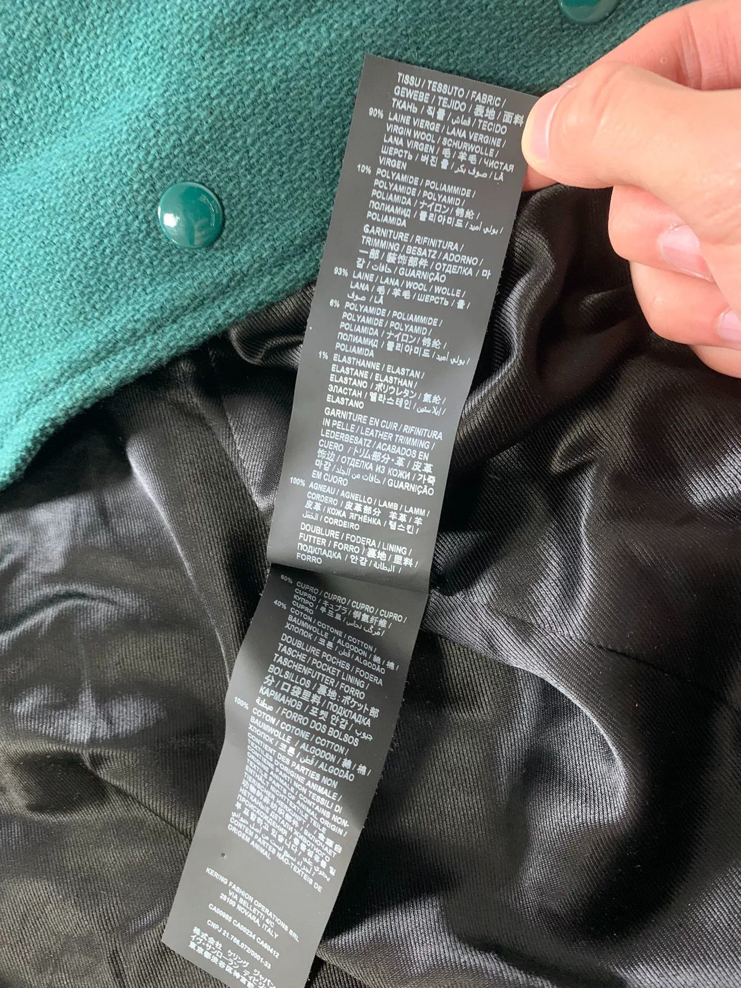 Saint Laurent Paris SAINT LAURENT SLP 2020 Green Wool Varsity Jacket Size US S / EU 44-46 / 1 - 6 Thumbnail