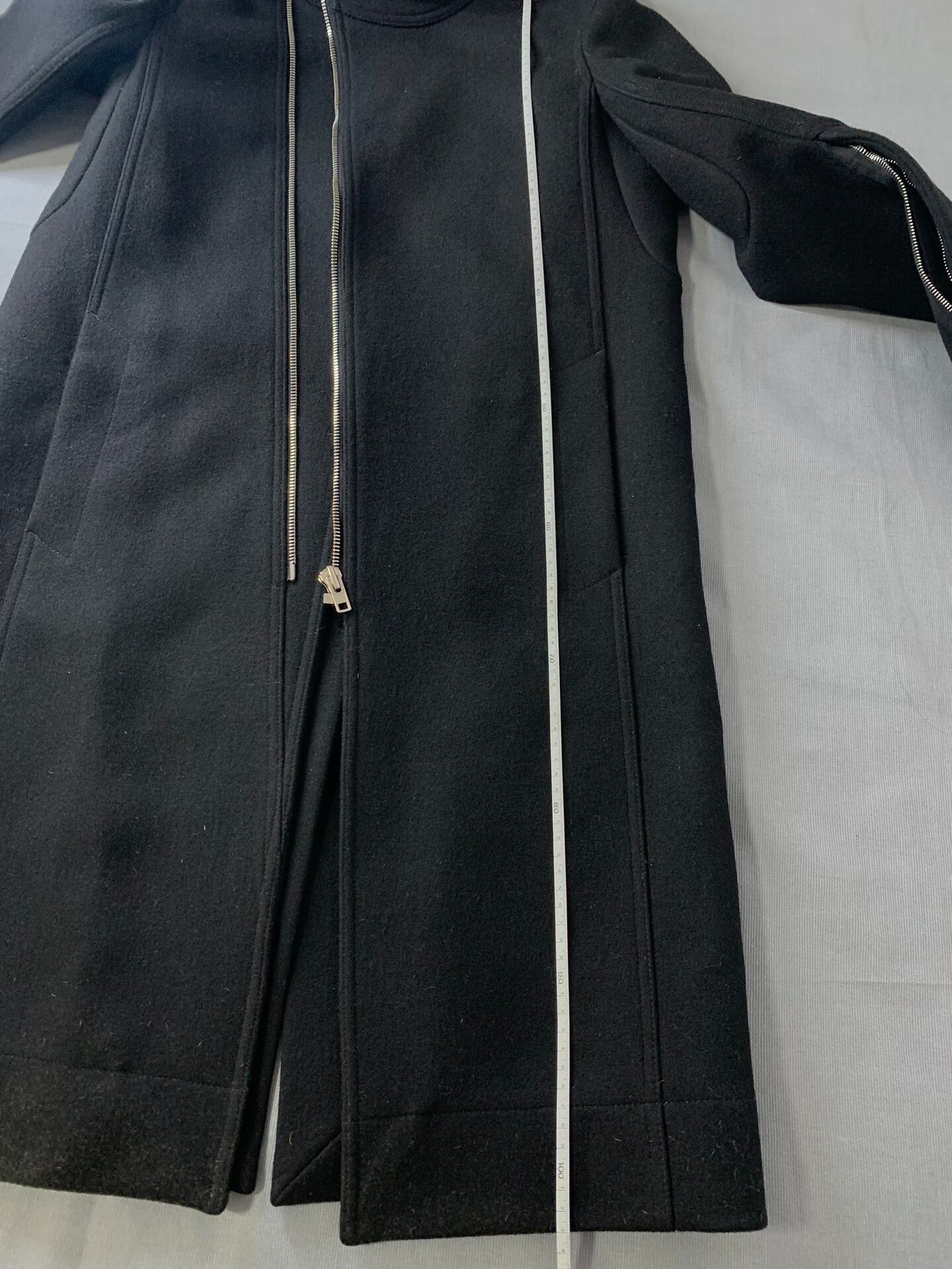 Rick Owens Rick Owens Wool Long Zip Coat Size US S / EU 44-46 / 1 - 8 Thumbnail