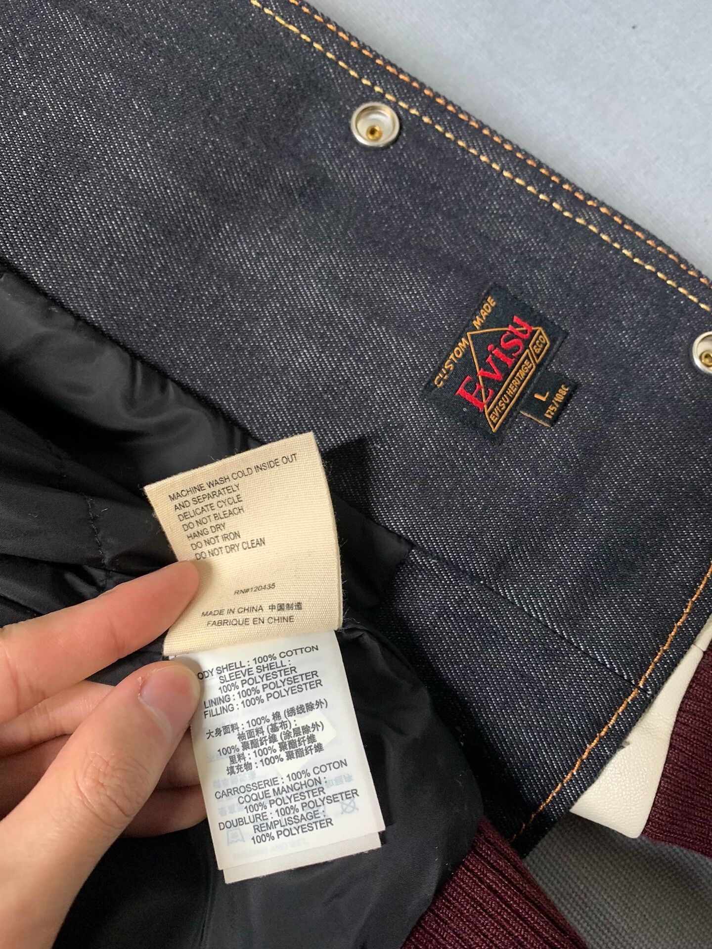 Evisu Evisu Denim Baseball Coach Jacket Size US L / EU 52-54 / 3 - 5 Thumbnail