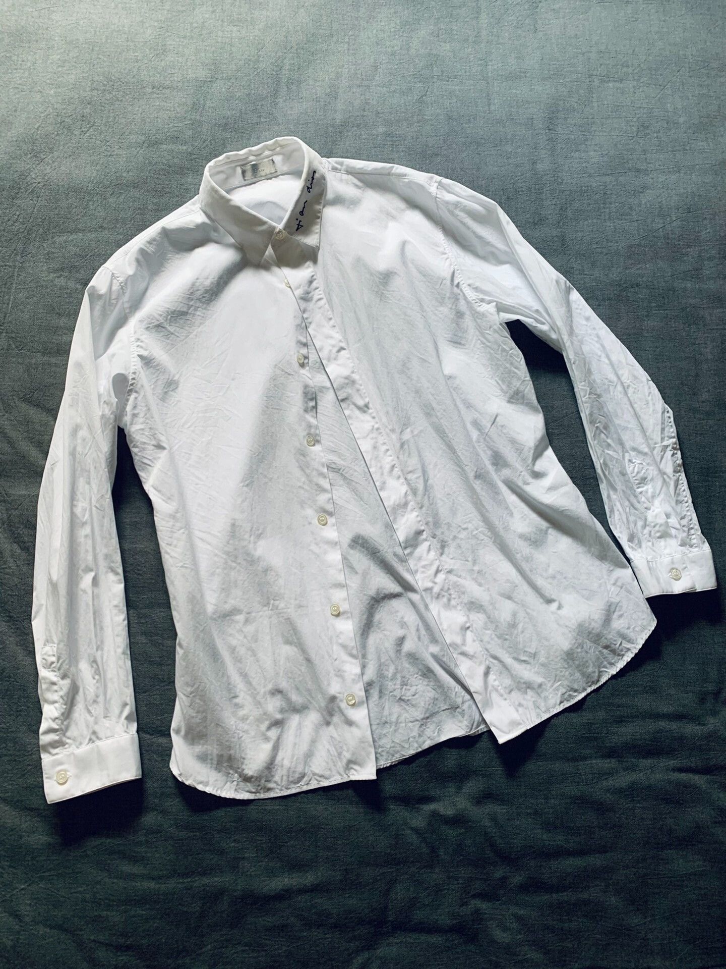 Dior Dior Slogan Embroidery White Shirt Size US XXS / EU 40 - 2 Thumbnail