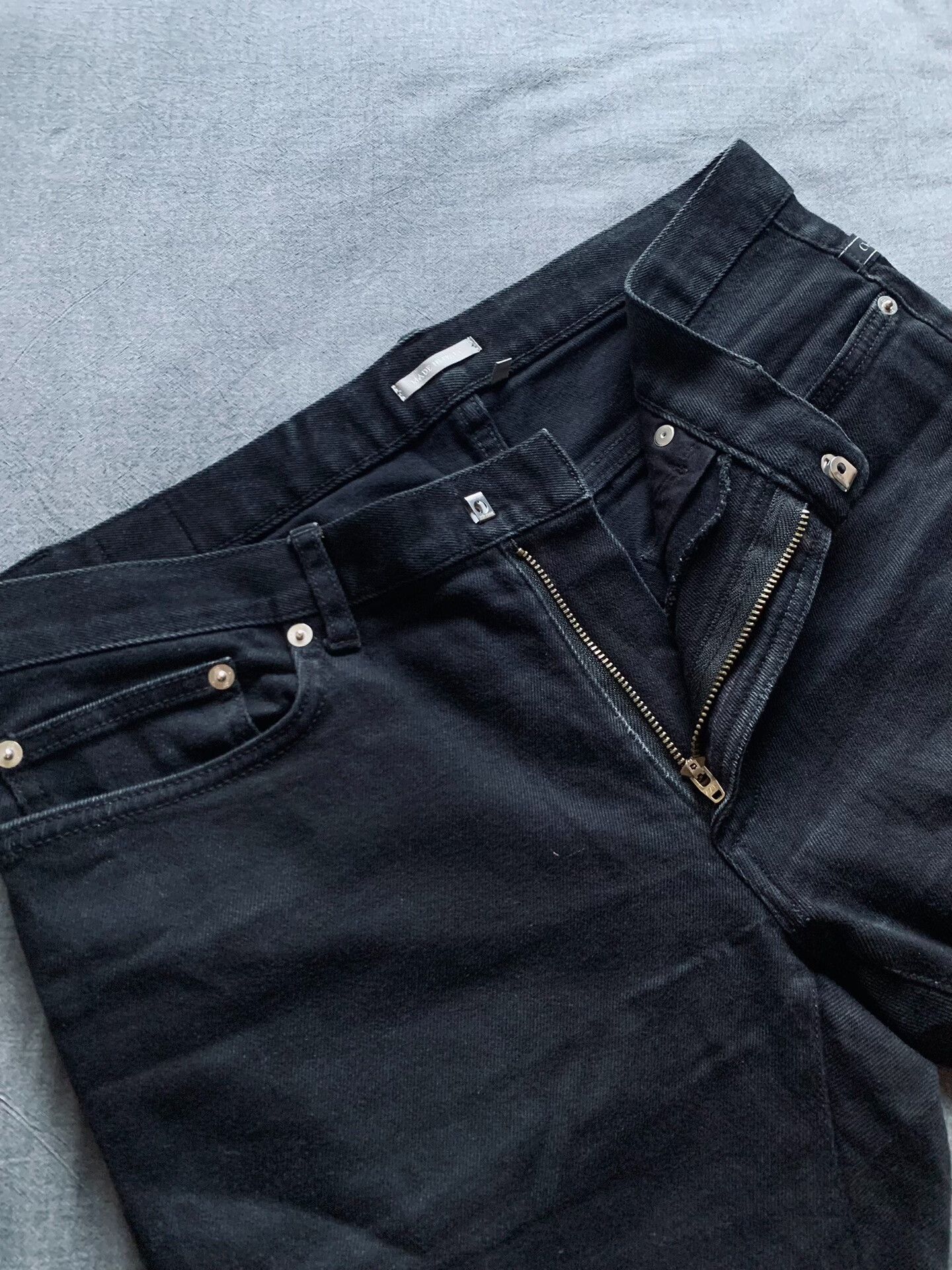 Dior Dior Logo Leather Patch Washed Jeans Size US 31 - 5 Thumbnail