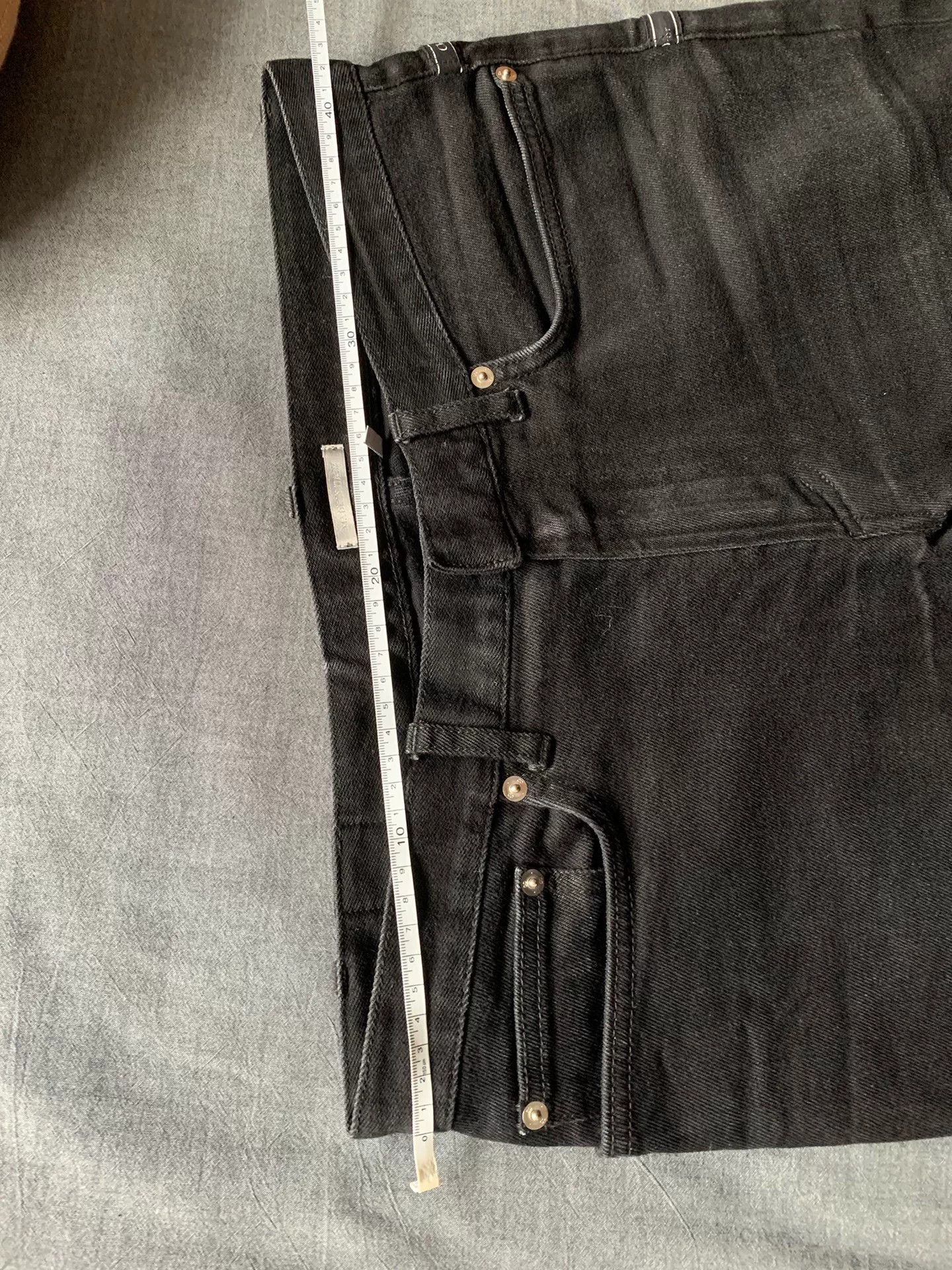Dior Dior Logo Leather Patch Washed Jeans Size US 31 - 8 Thumbnail