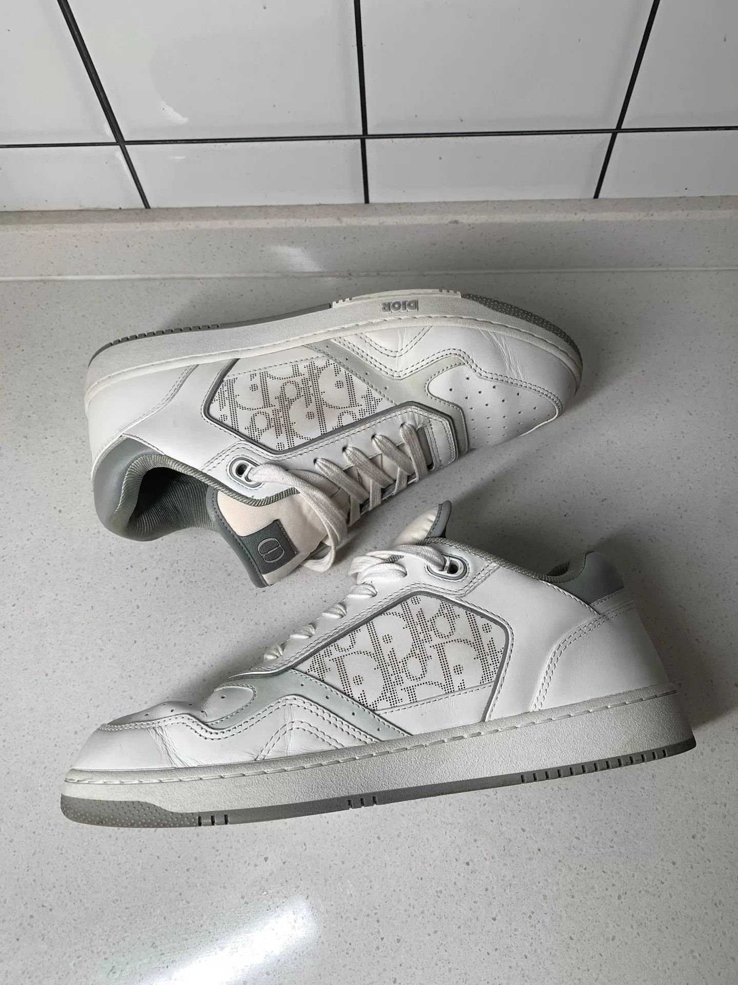 Dior Dior B27 Gray White Low-Top Sneakers Size US 10 / EU 43 - 4 Thumbnail