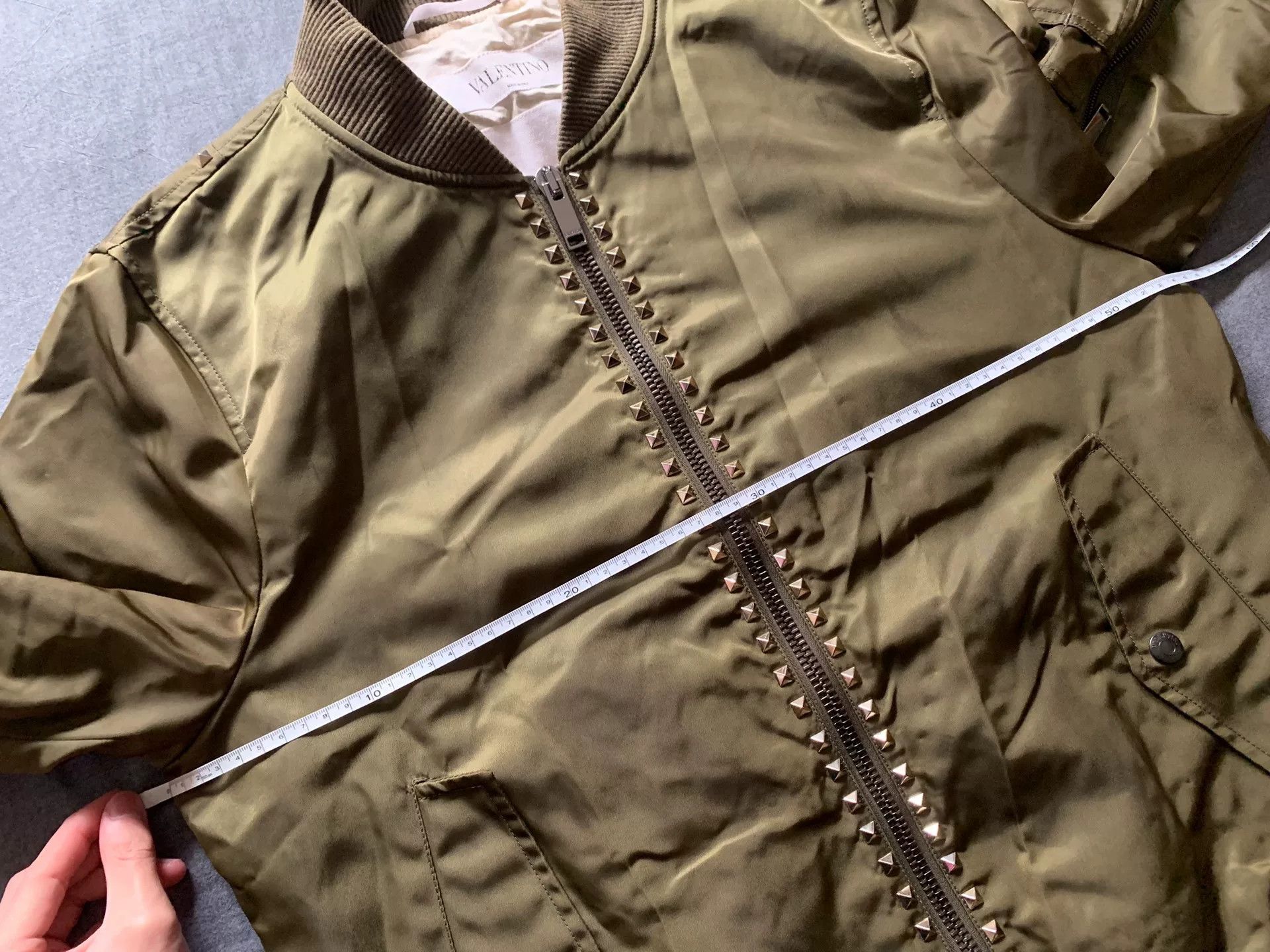 Valentino Valentino Rivet MA1 Bomber Jacket Size US M / EU 48-50 / 2 - 7 Thumbnail