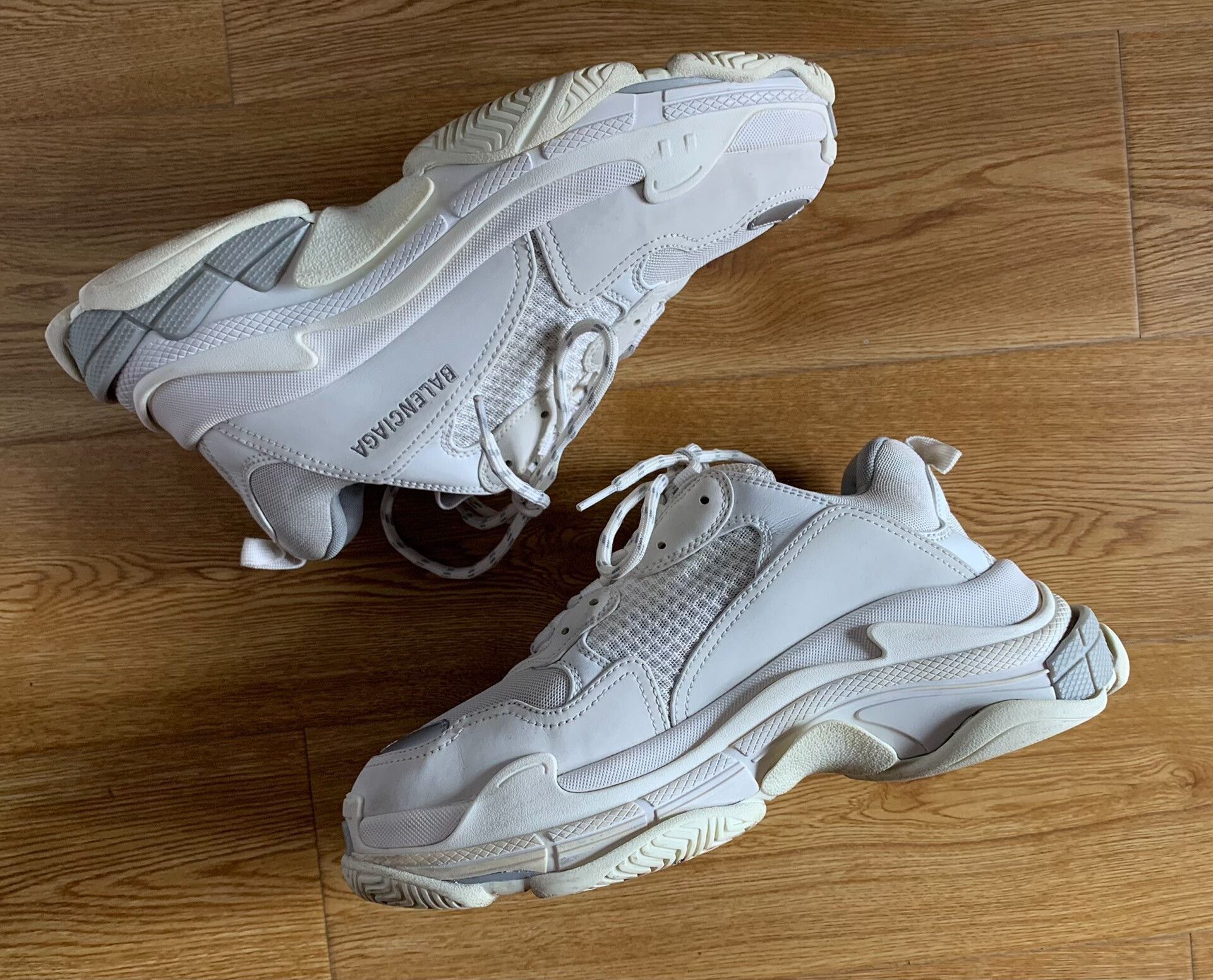 Balenciaga Balenciaga Triple S Silver White Size US 10 / EU 43 - 4 Thumbnail