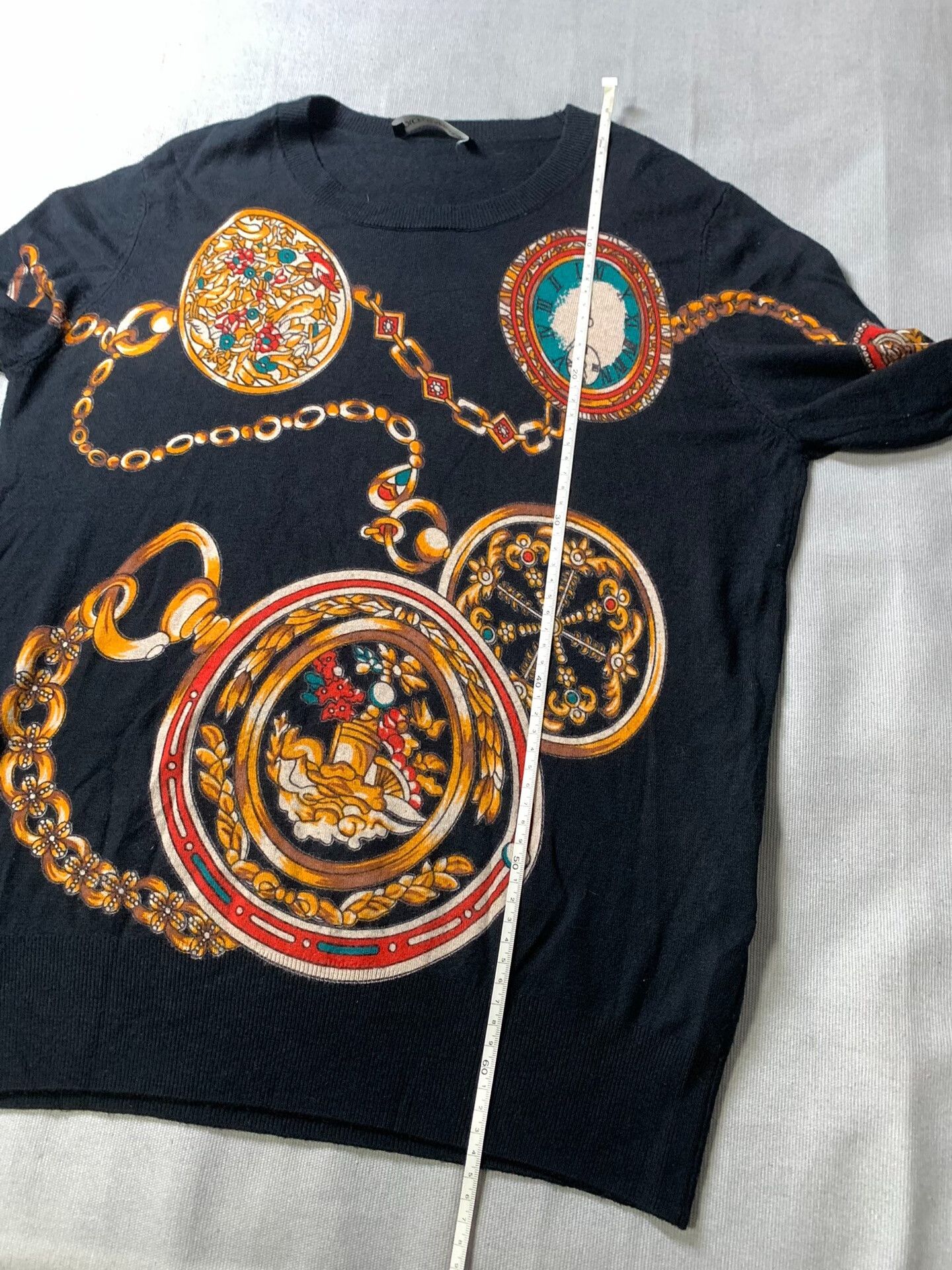 Dolce & Gabbana Dolce & Gabbana Pocket Watch Print Sweater Size US S / EU 44-46 / 1 - 7 Thumbnail