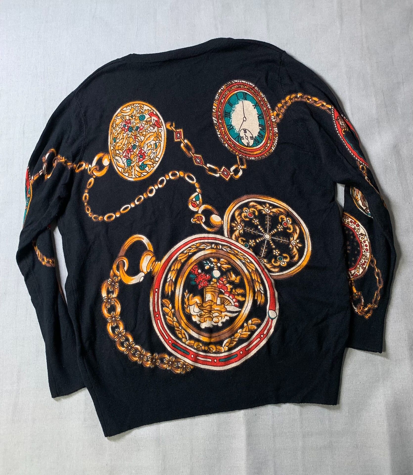 Dolce & Gabbana Dolce & Gabbana Pocket Watch Print Sweater Size US S / EU 44-46 / 1 - 3 Thumbnail