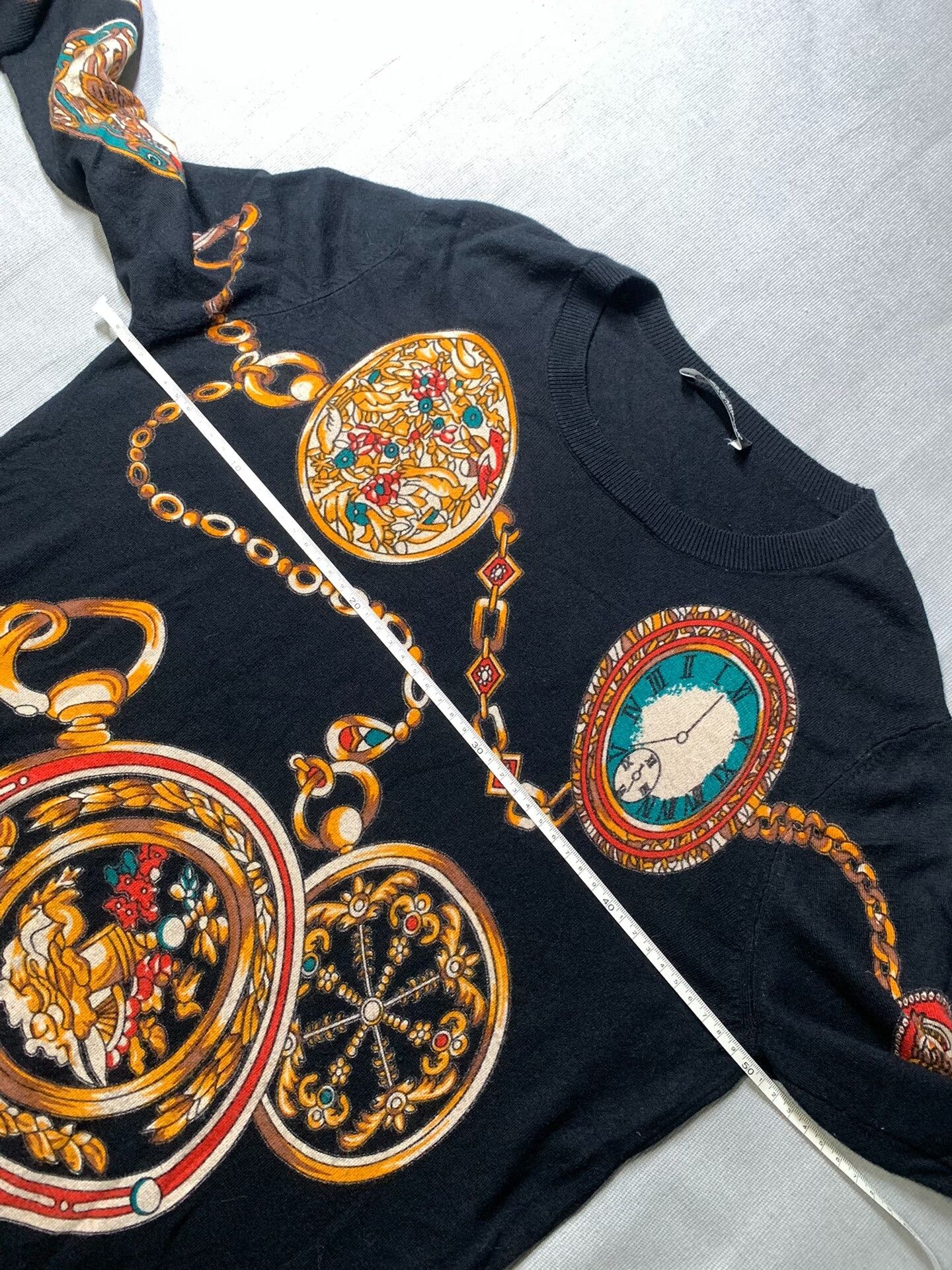 Dolce & Gabbana Dolce & Gabbana Pocket Watch Print Sweater Size US S / EU 44-46 / 1 - 6 Thumbnail