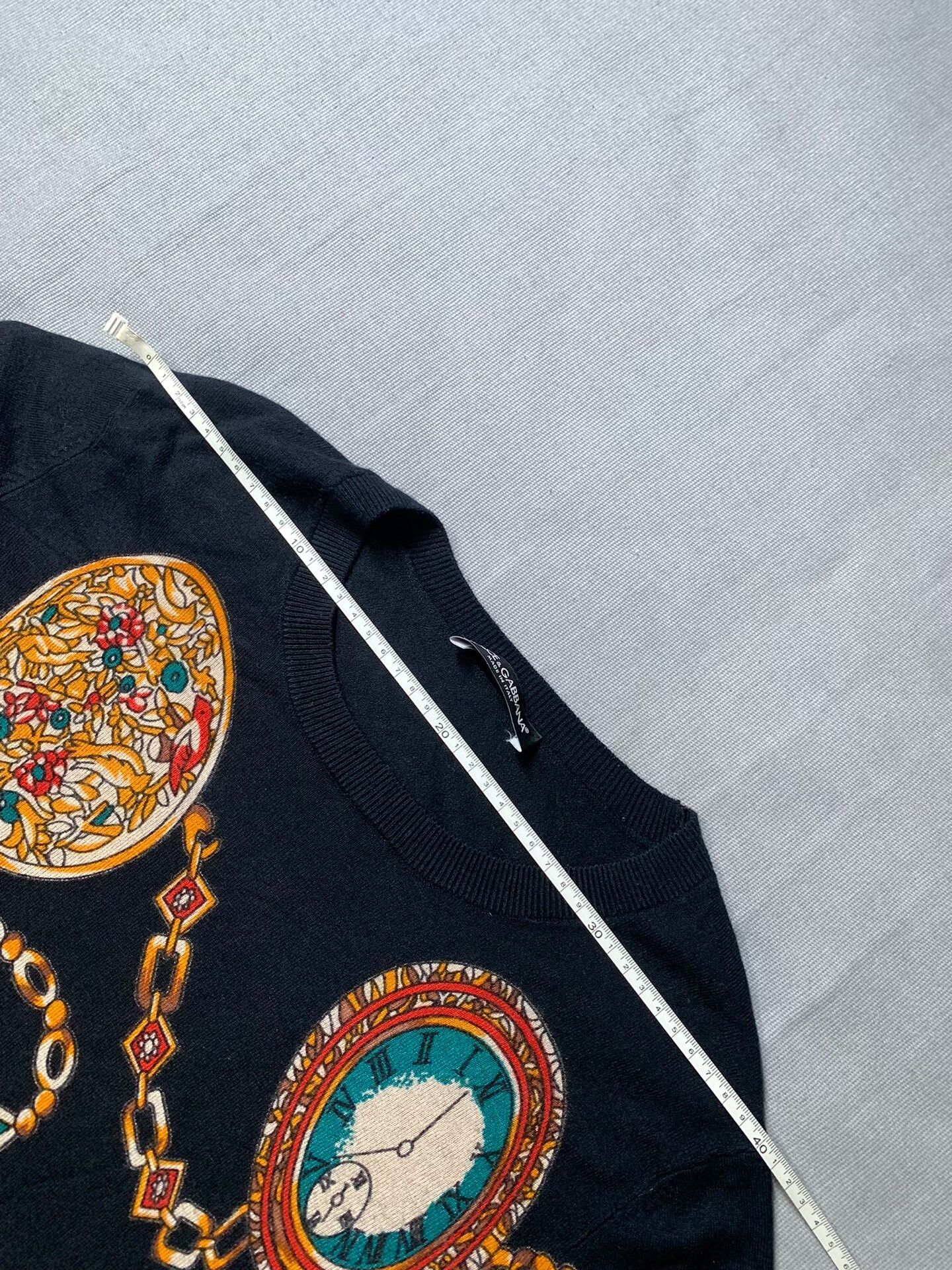 Dolce & Gabbana Dolce & Gabbana Pocket Watch Print Sweater Size US S / EU 44-46 / 1 - 5 Thumbnail