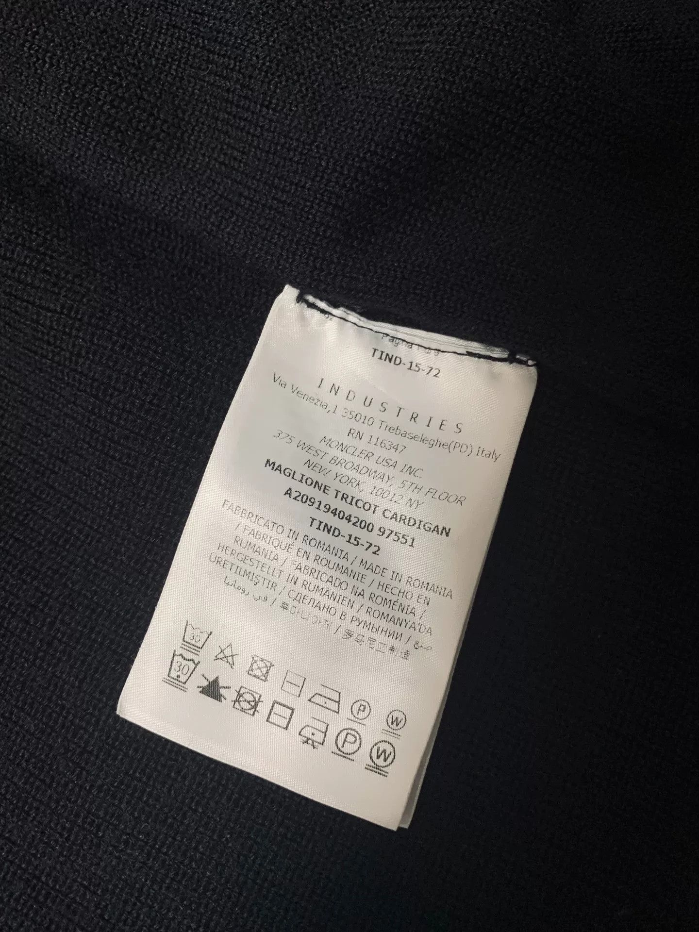 Moncler Moncler Black Label Wool Nylon Sweatshirt Size US M / EU 48-50 / 2 - 5 Thumbnail