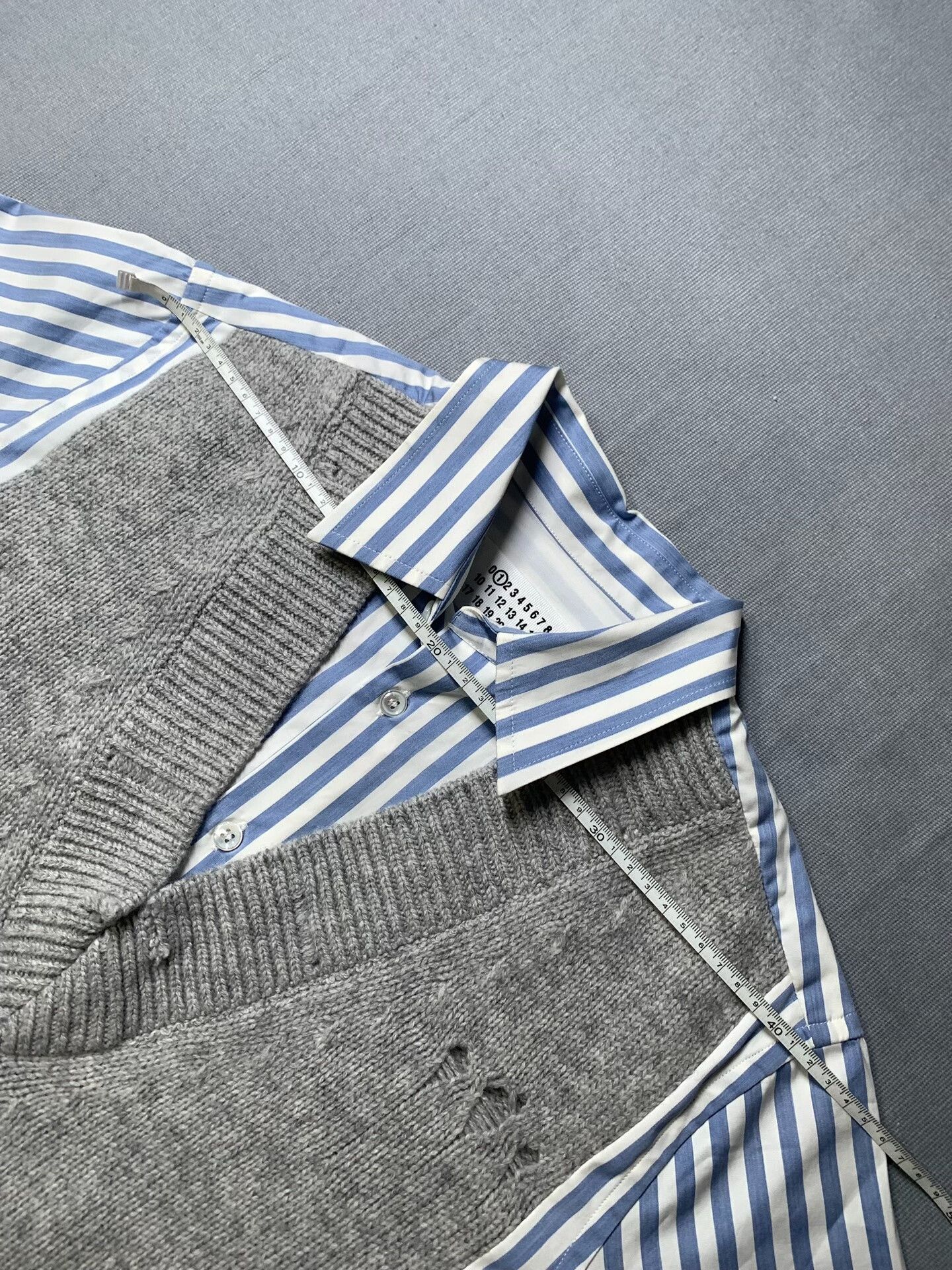 Maison Margiela Maison Margiela Striped Knit Fake Two-Piece Shirt Size XS / US 0-2 / IT 36-38 - 6 Thumbnail