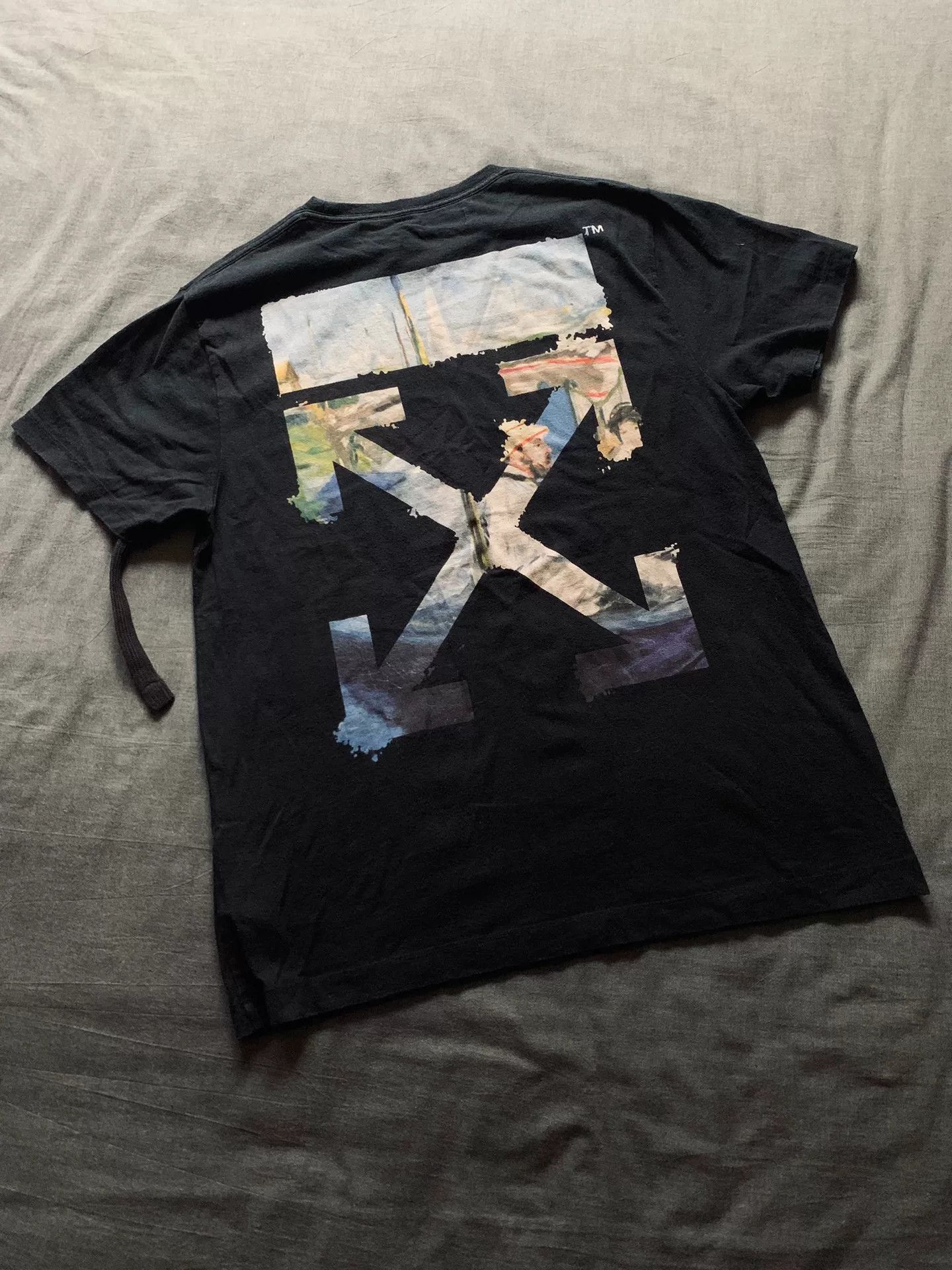 Off-White OFF-WHITE Monet Oil Painting Black Tee Size XXS / US 00 / IT 34 - 2 Thumbnail