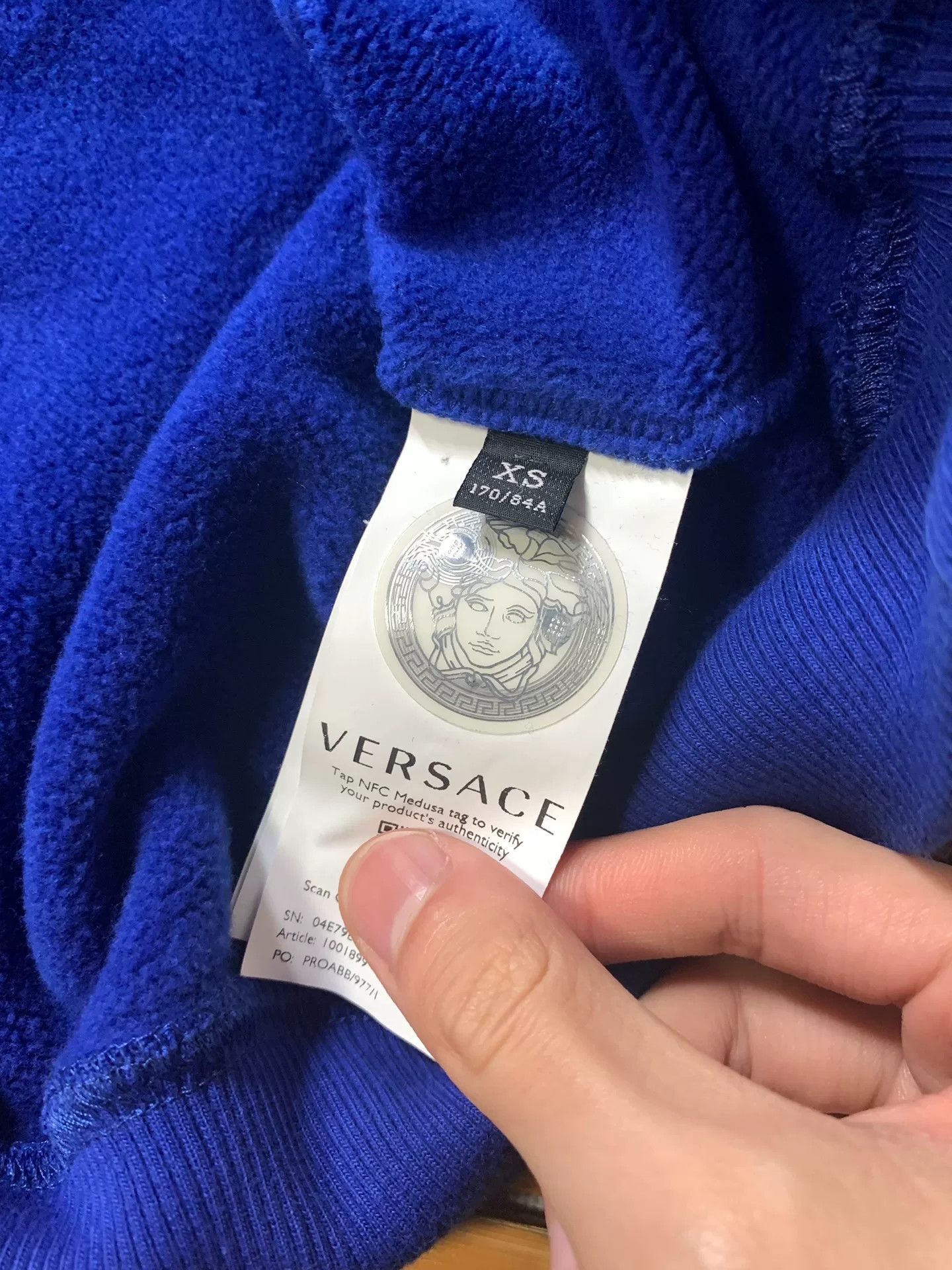 Versace Versace Wool Spliced Hoodie Size US XS / EU 42 / 0 - 4 Thumbnail