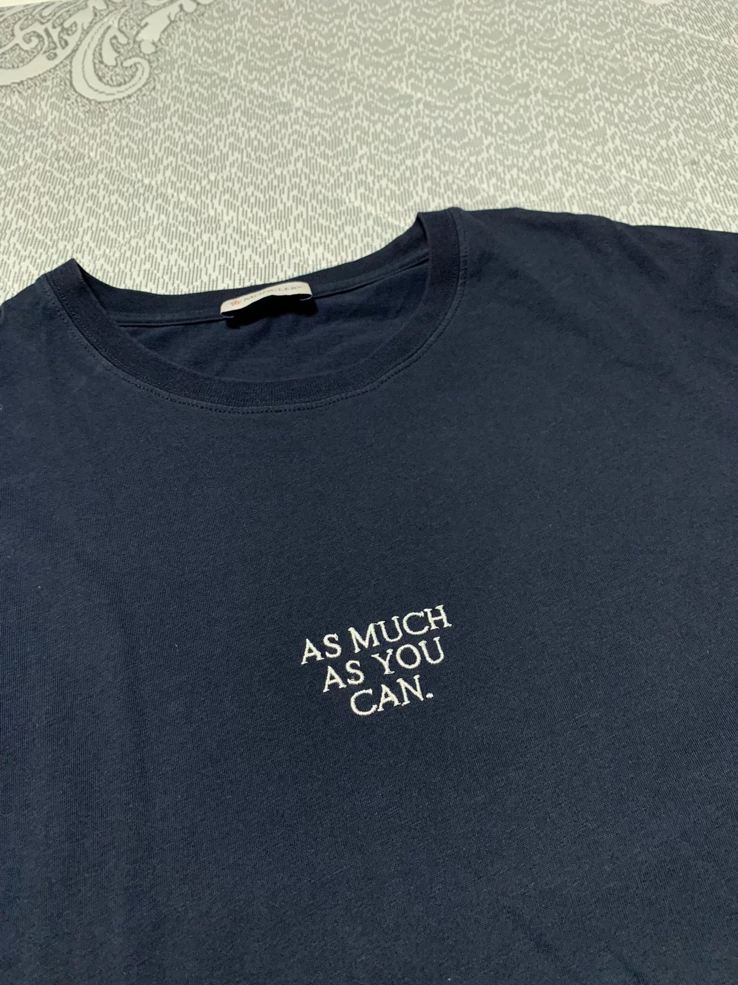 Moncler Moncler Navy Smiley Print Sleeve Sweatshirt Size US XL / EU 56 / 4 - 3 Thumbnail