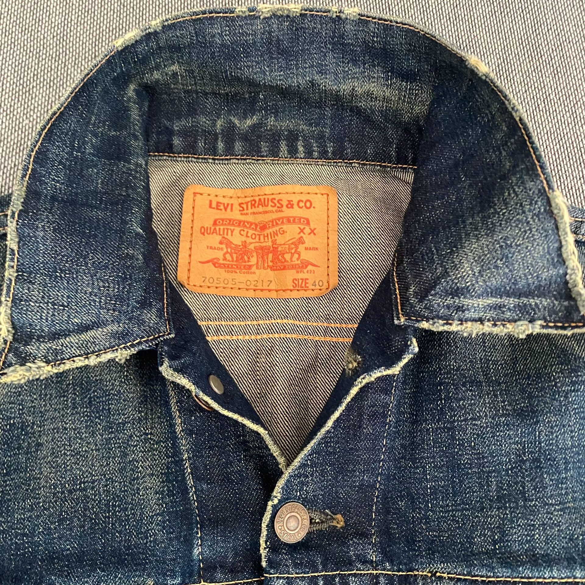 Levi's Vintage Clothing Levi's LVC70505 Denim Jacket Size US XXS / EU 40 - 3 Thumbnail