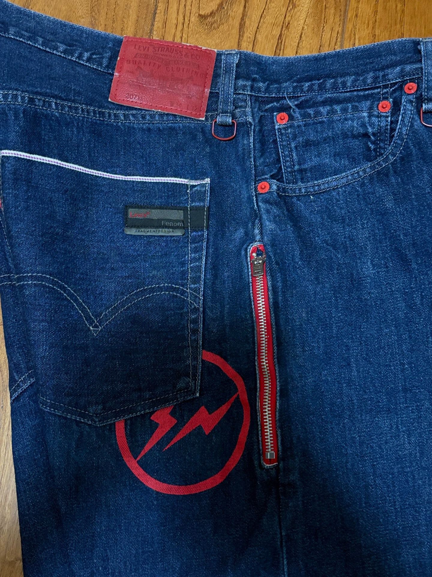 Levi's Levi's Fenom Red Flash Unwashed Jeans Size US 34 / EU 50 - 6 Thumbnail