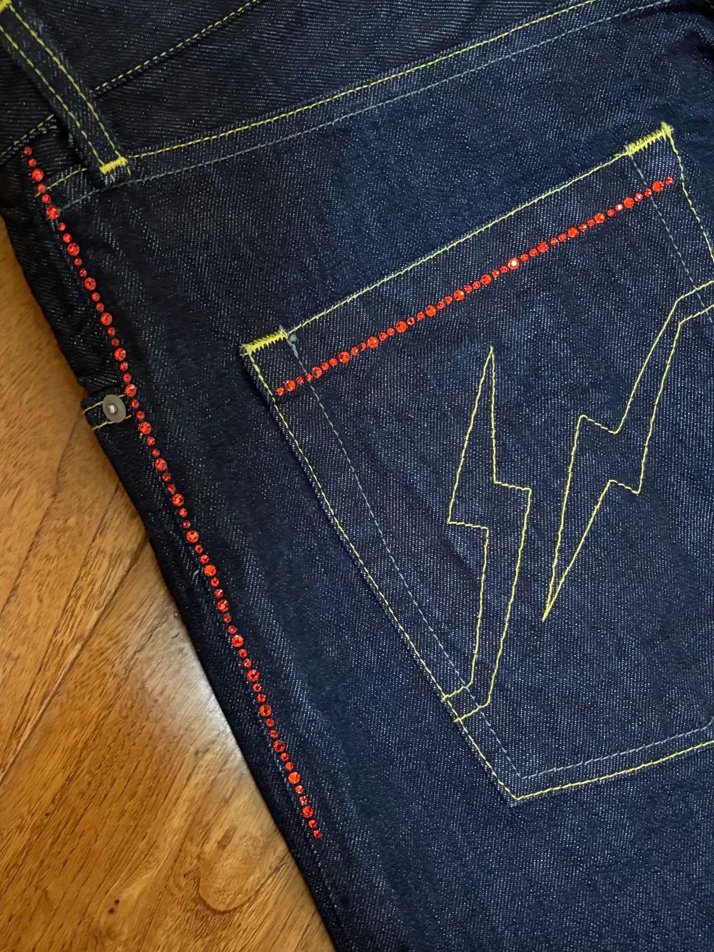 Levi's Levi's Fenom Disco Red Diamond Jeans Size US 34 / EU 50 - 3 Thumbnail
