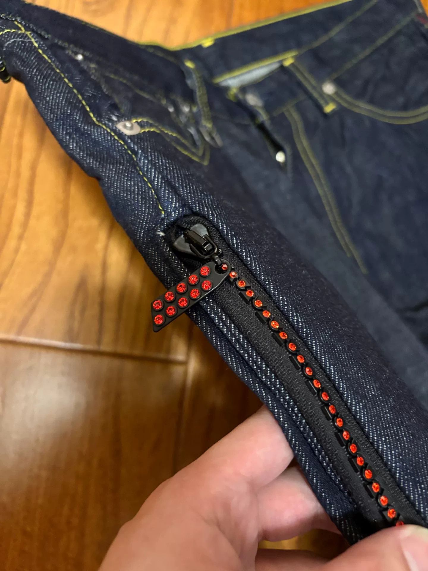 Levi's Levi's Fenom Disco Red Diamond Jeans Size US 34 / EU 50 - 4 Thumbnail
