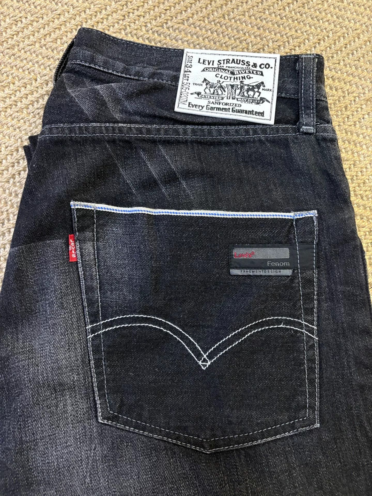Levi's Levi's Fenom 505 Black Heavy Washed Jeans Size US 34 / EU 50 - 6 Thumbnail
